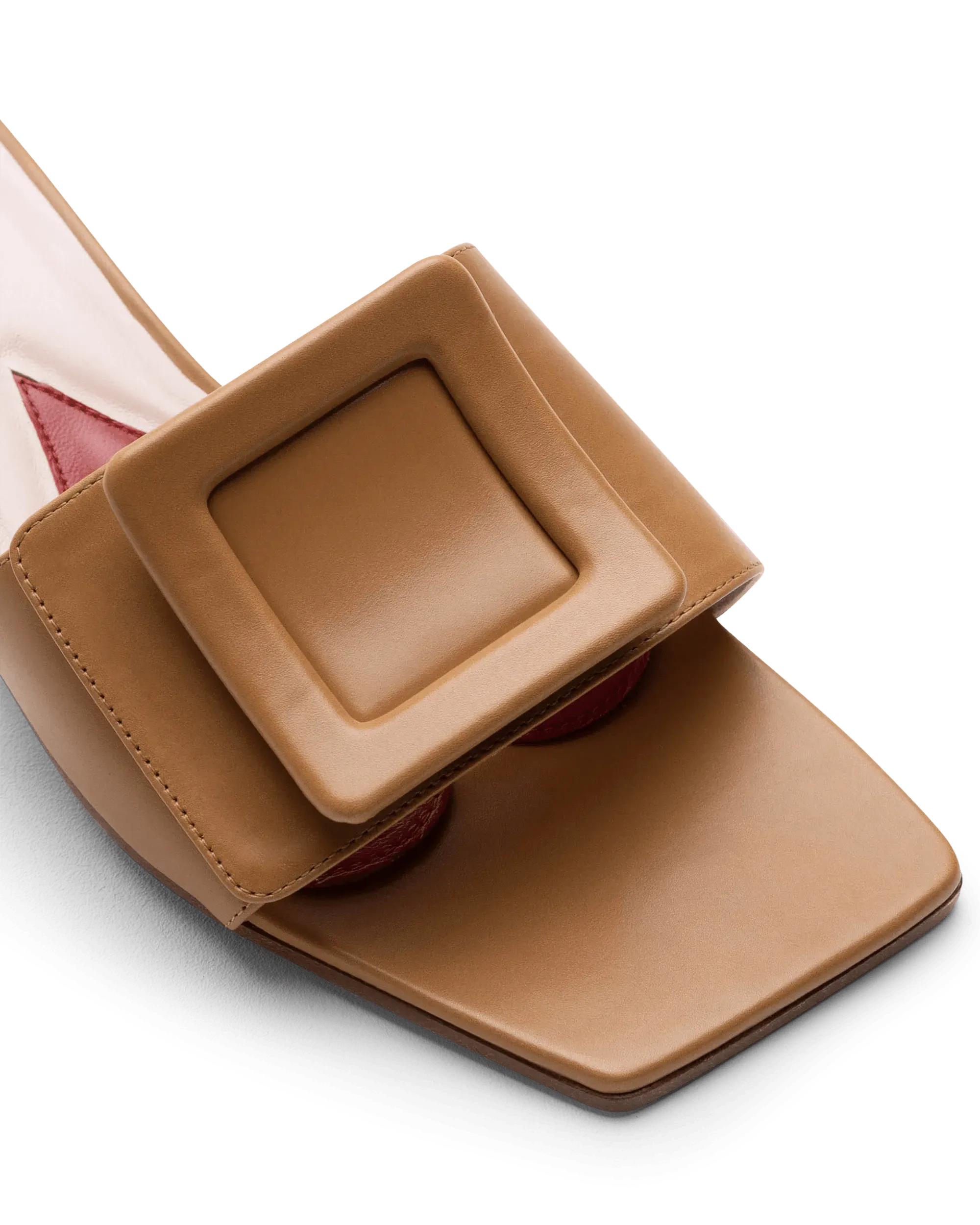 Trendy Covered Buckle Kitten Heel Mules for Women - Comfortable Slip-On Shoes for Office, Party & Casual Outfits