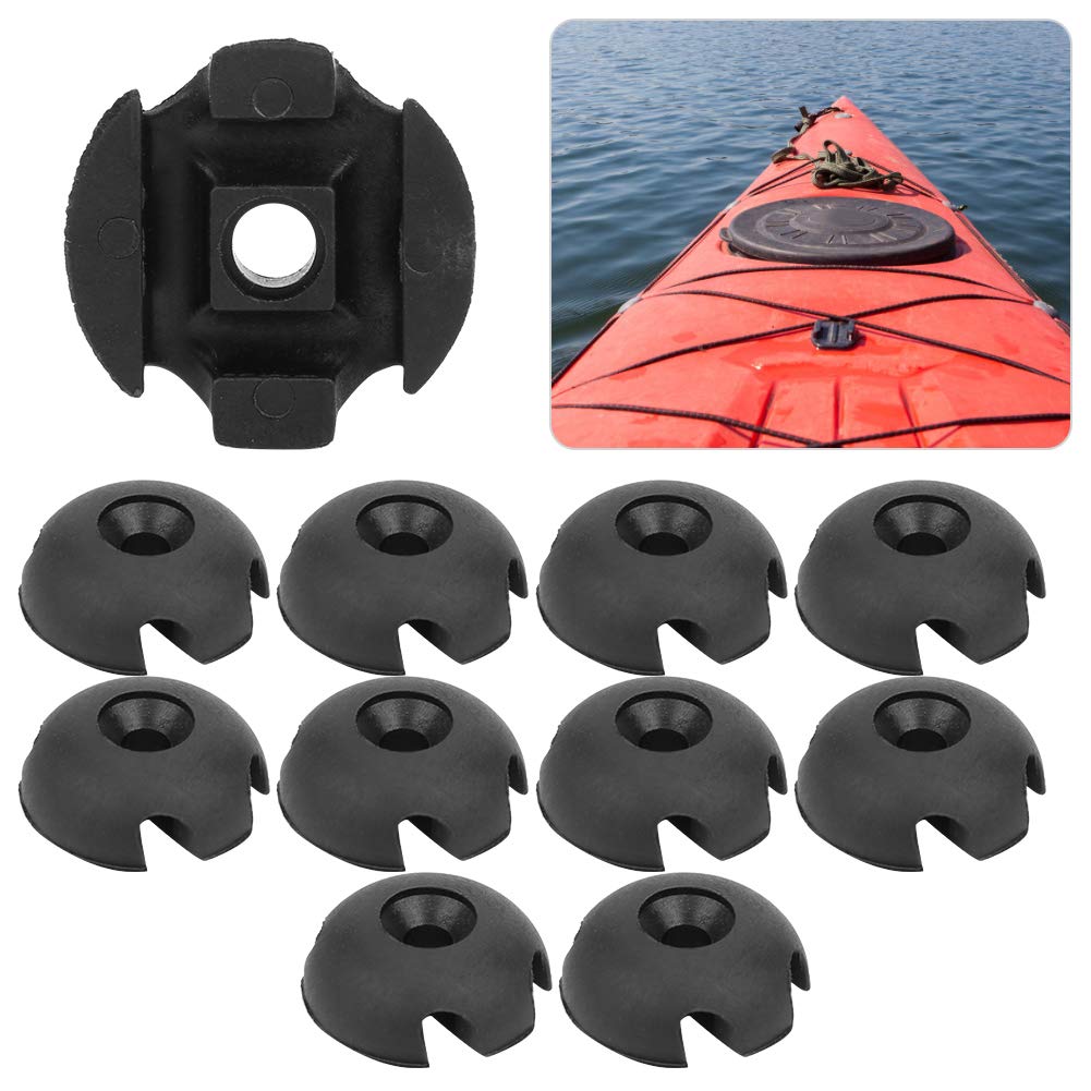 10pcs MAGT Kayak Deck Line Guides - Round Plastic Canoe Rigging Accessories for Secure Marine Rope Management | Perfect for Kayaking, Canoeing & Water Sports Gear Organization