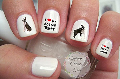 Boston Terrier Nail Stickers - Cute Dog Breed Nail Art Decals for Women | Perfect for Pet Lovers, DIY Manicures & Dog-Themed Parties