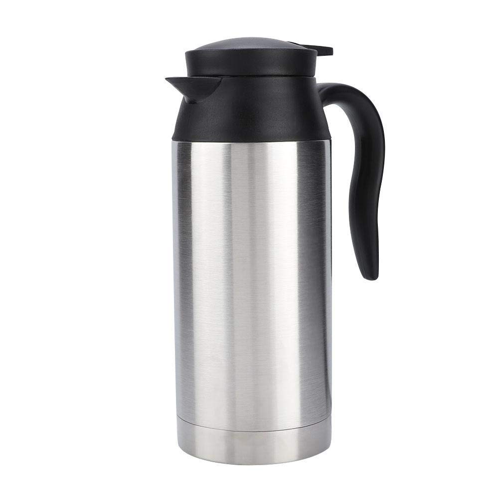 24V Electric Travel Kettle - 750ml Stainless Steel Car Heating Mug for Coffee & Tea | Perfect for Road Trips, Camping & Office Commutes