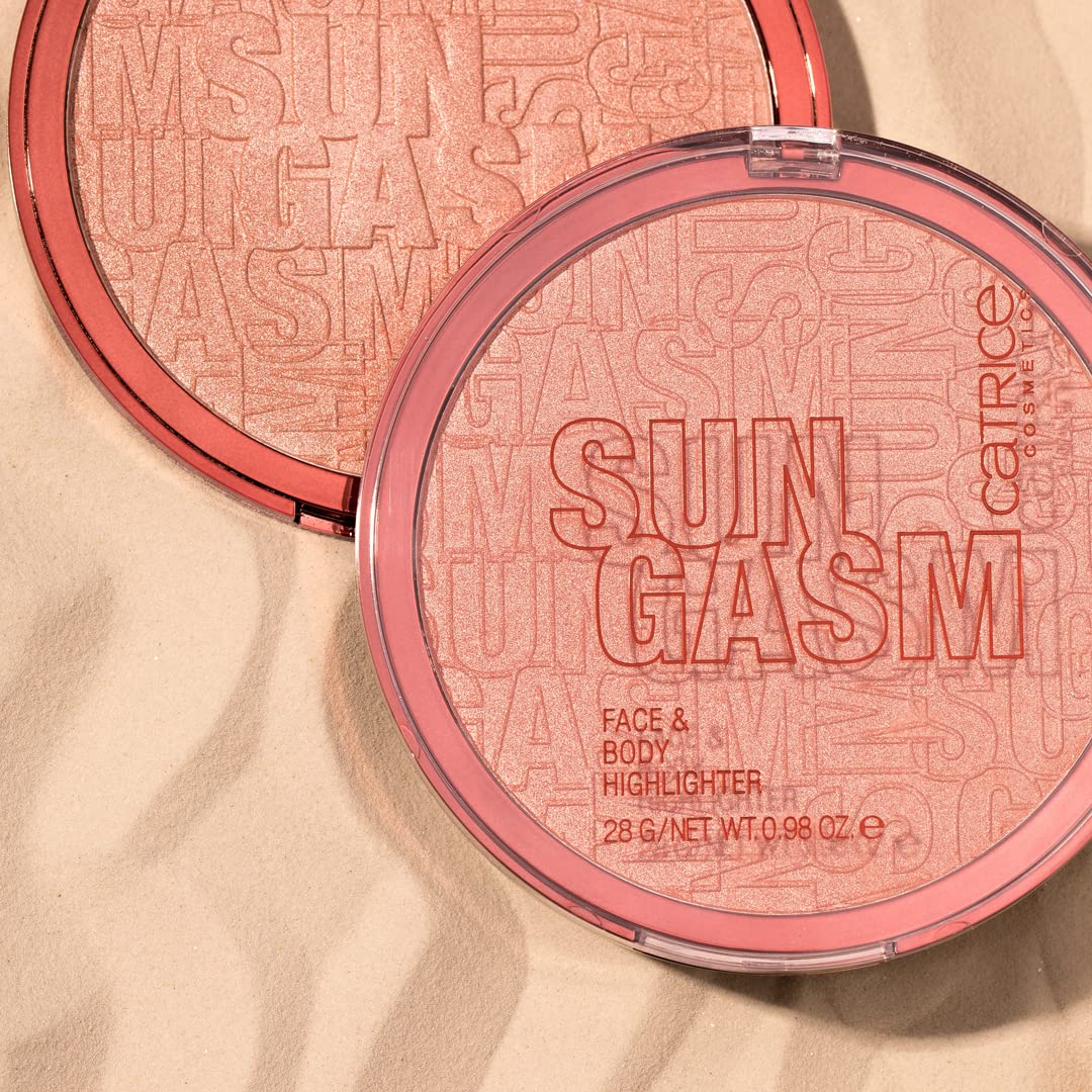 Catrice SUNGASM Face & Body Highlighter - Jumbo Silky Soft Powder with Light Reflecting Pigments for All Skin Tones | Vegan, Paraben & Oil Free, Cruelty Free | Perfect for Glowing Makeup & Body Contouring