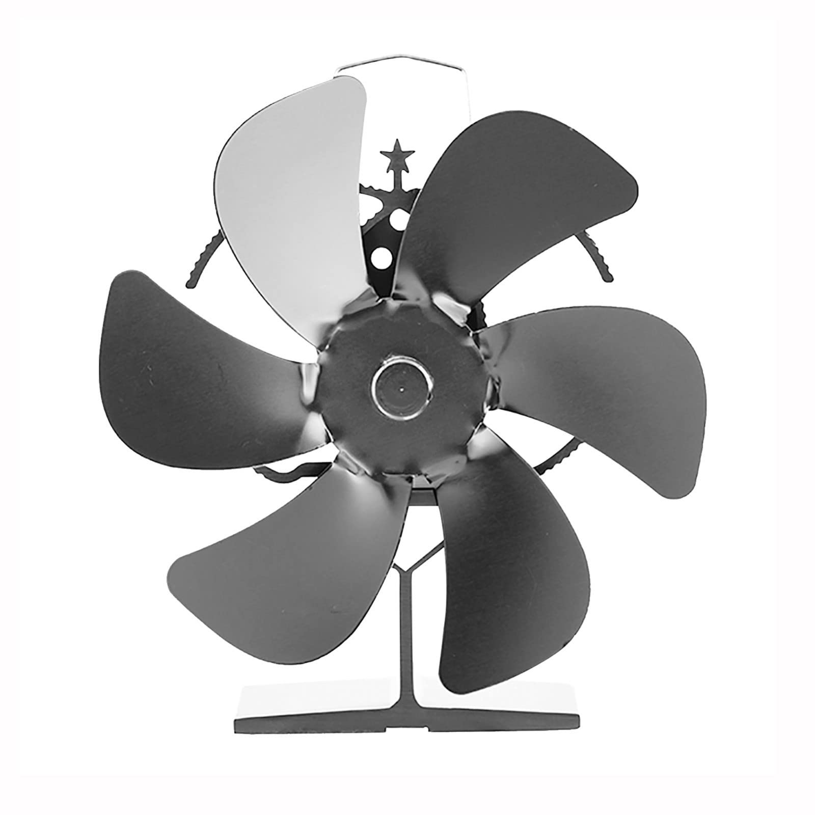 MYHJ Silent Efficient 6-Blade Fireplace Fan - Automatic Heat-Powered Stove Fan for Even Heat Distribution - Perfect for Wood Stoves, Fireplaces & Home Heating