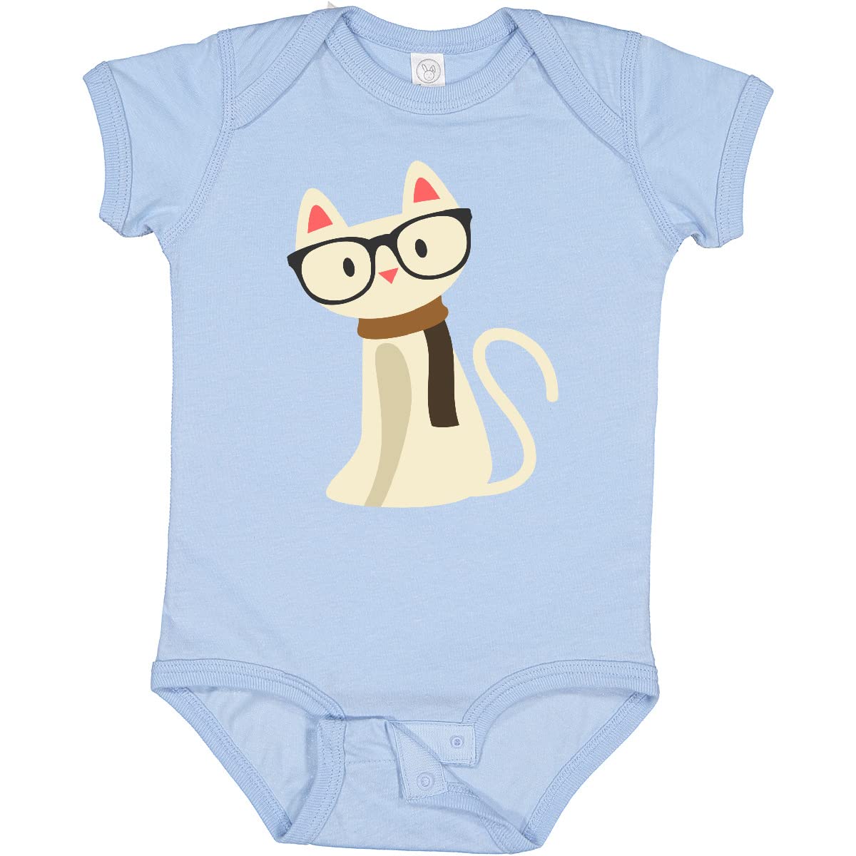Inktastic Hipster Cat Baby Bodysuit - Cute Cat Onesie for Infants & Toddlers - Perfect for Playtime, Photo Shoots & Casual Outings
