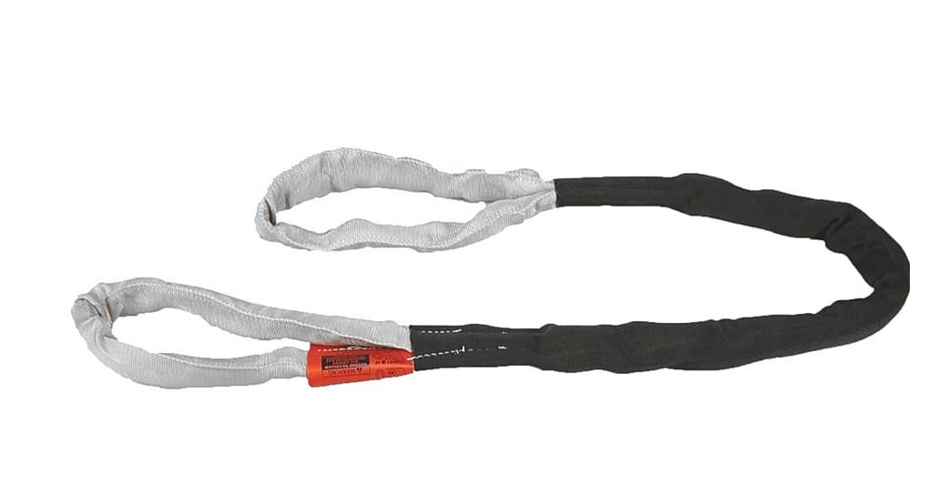 Lift-All EE180X19 Tuflex Sling - 19ft White Eye & Eye Lifting Strap - Heavy Duty Rigging Equipment for Construction, Towing & Industrial Use