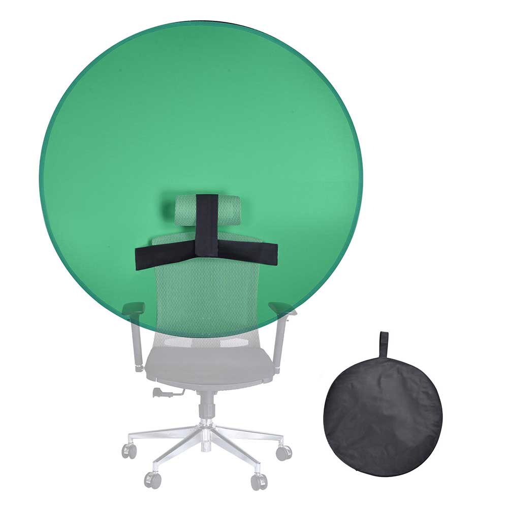 TheLAShop 5x6ft Green Screen Backdrop for Chroma Key - Portable & Collapsible - Perfect for Video Streaming, YouTube Videos & Virtual Meetings