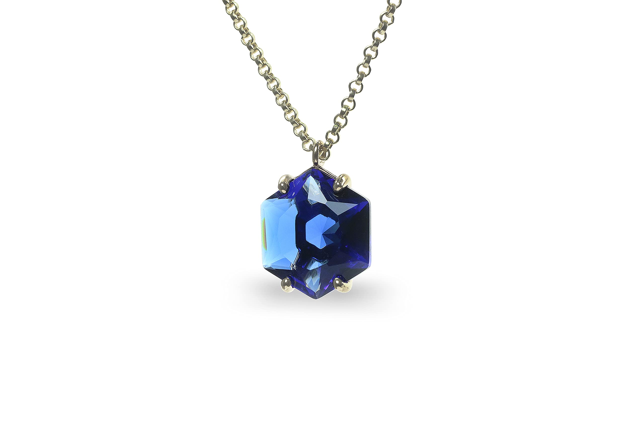 Artisan Sapphire Necklace for Women - September Birthstone Jewelry - Elegant Statement Necklace for Gifts & Special Occasions