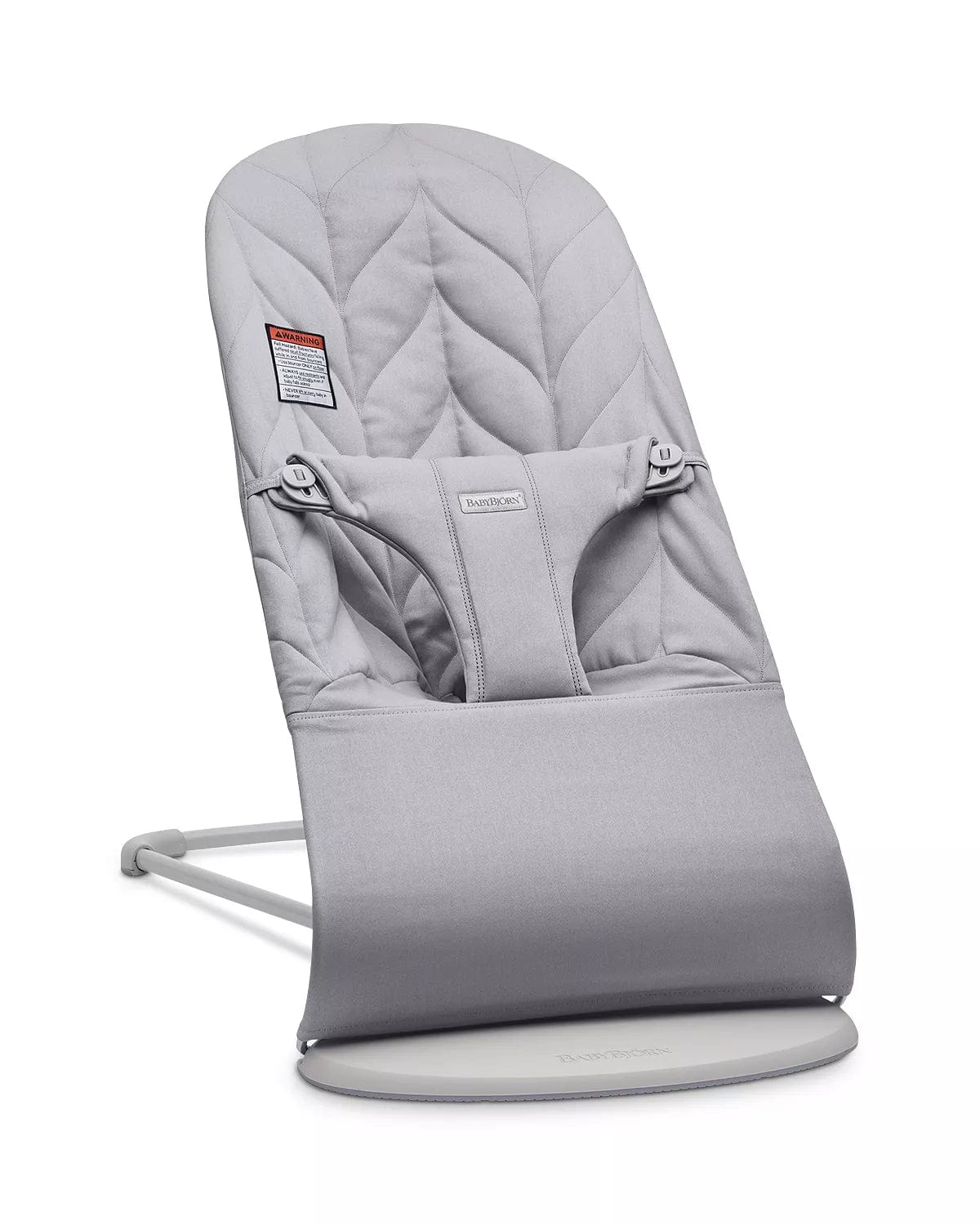 Baby Bjorn Bouncer Bliss - Light Grey Frame with Petal Quilted Cotton - Comfortable Baby Bouncer for Newborns & Infants - Perfect for Nursery, Playtime & Soothing Fussy Babies