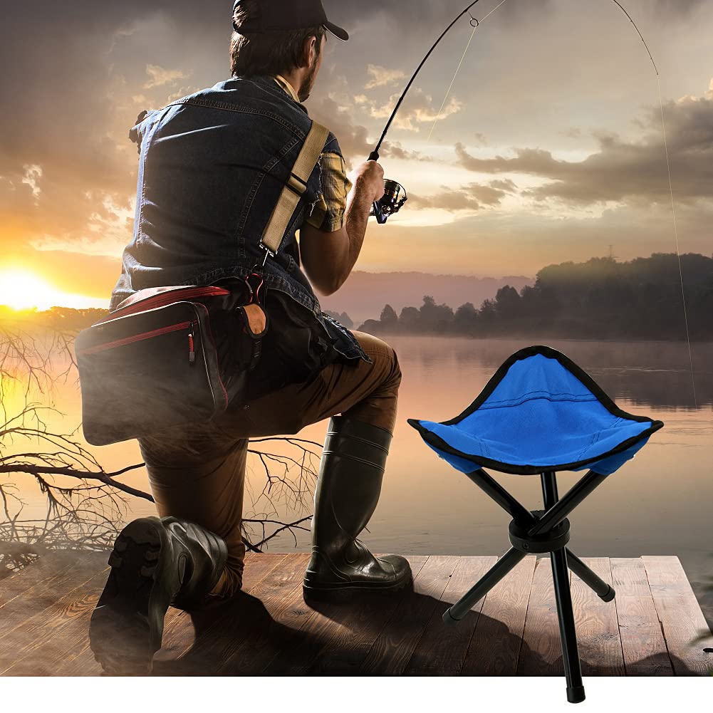 Portable Folding Camping Stool - Lightweight Outdoor Chair with 11.02