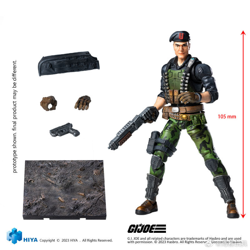 PRE-ORDER Hiya Toys 1/18 Scale 4-Inch G.I. Joe Flint Action Figure - Collectible Military Soldier Character Model for Display & Diorama Scenes