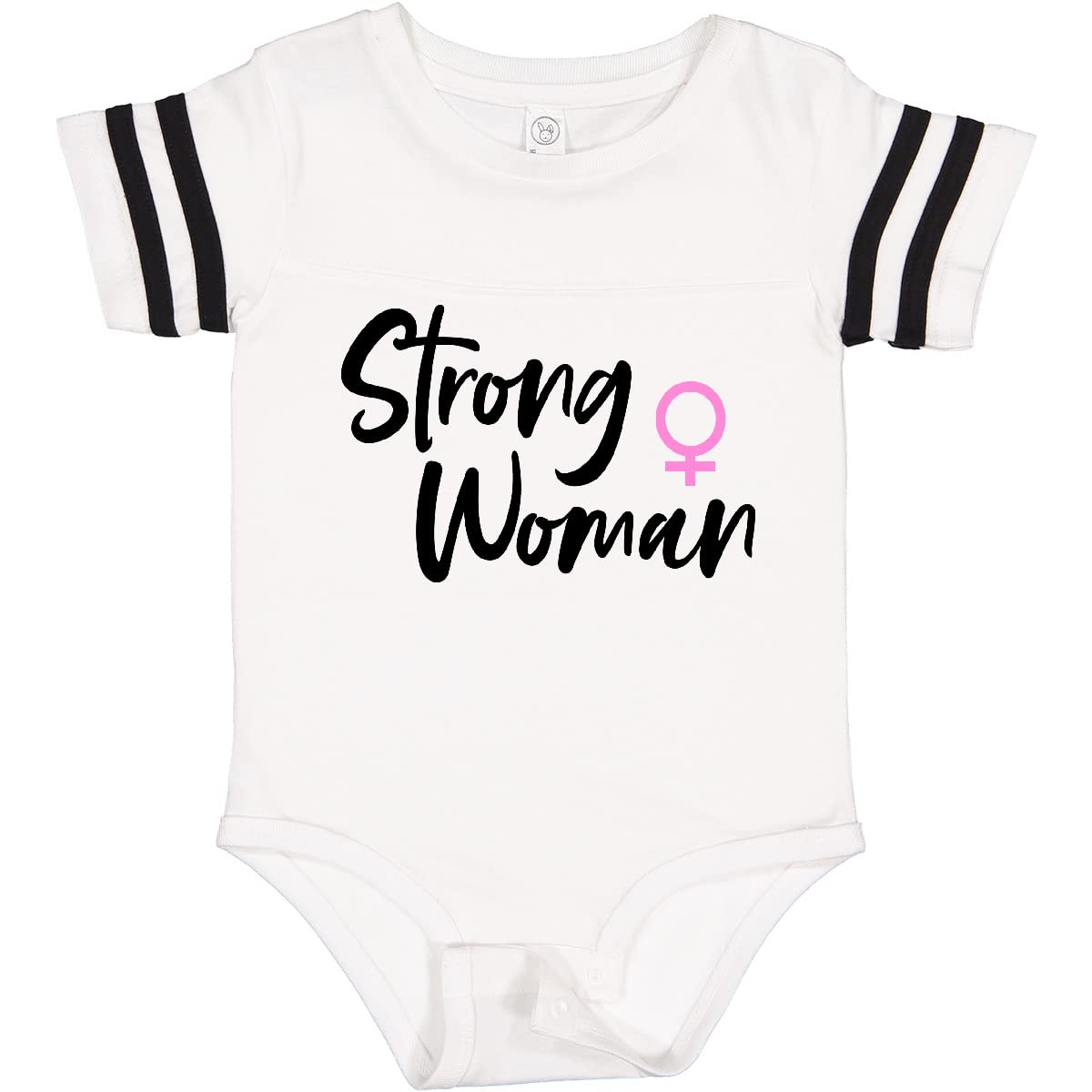 Inktastic Strong Women with Venus Symbol Baby Bodysuit - Feminist Baby Onesie for Girls & Boys - Soft Cotton Infant Bodysuit for Everyday Wear, Playdates & Family Outings