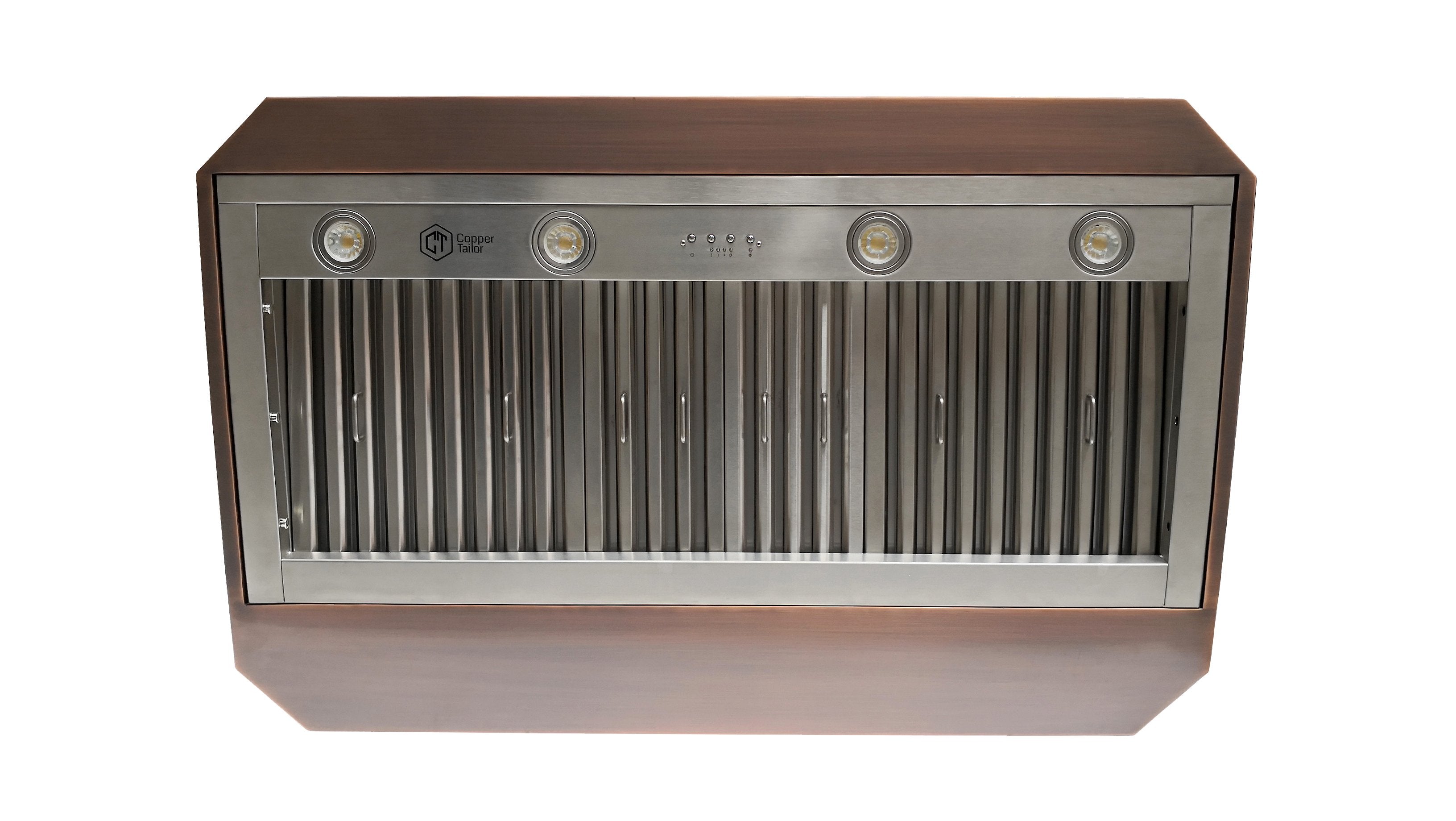 Rustic Fired Copper Wall Mount Range Hood - Vintage Kitchen Vent Hood for David Collection | Perfect for Farmhouse, Industrial & Modern Kitchen Designs