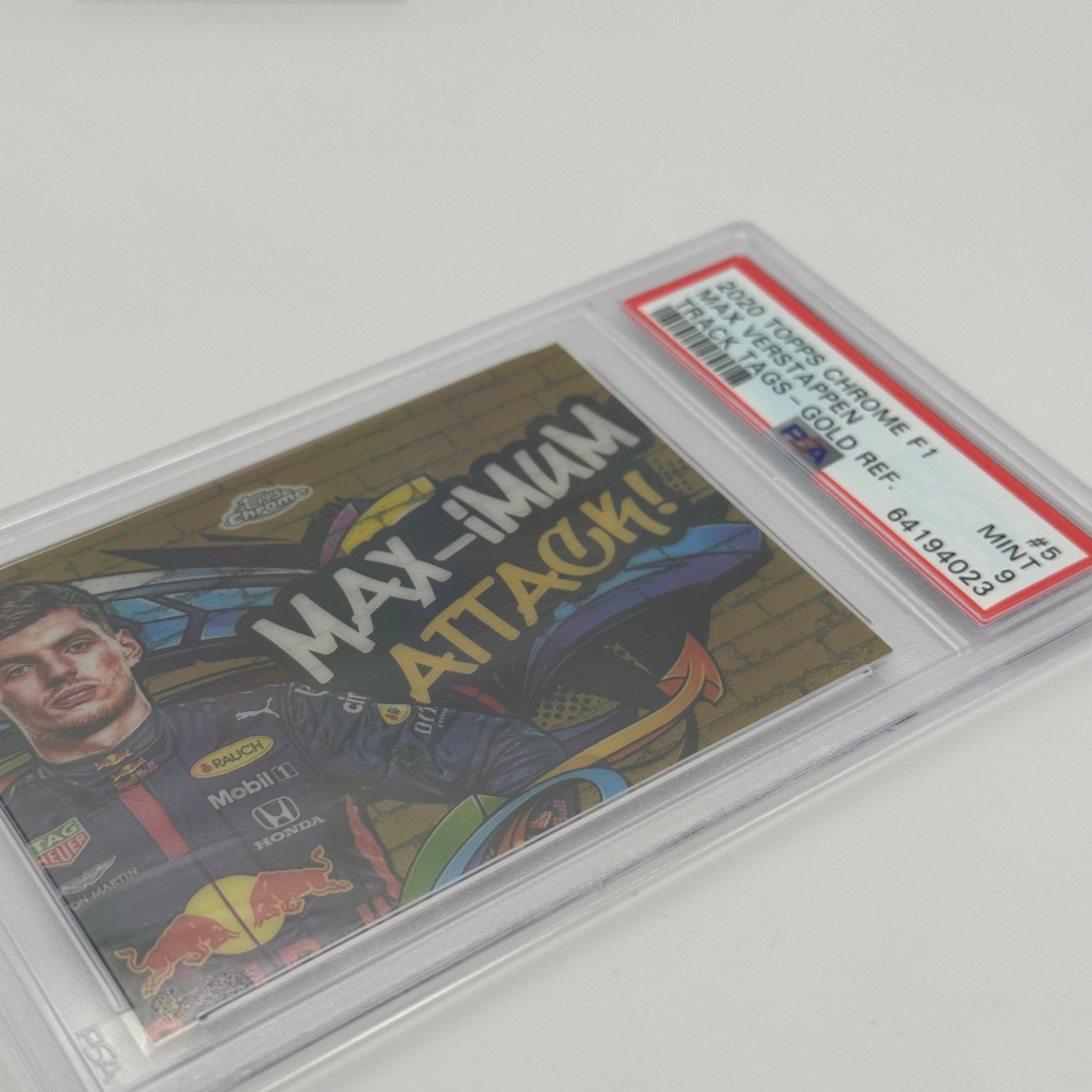 PSA 9 47/50 Max Verstappen #5 Gold Refractor Racing Card - Perfect for Collectors, Sports Memorabilia Fans & F1 Enthusiasts