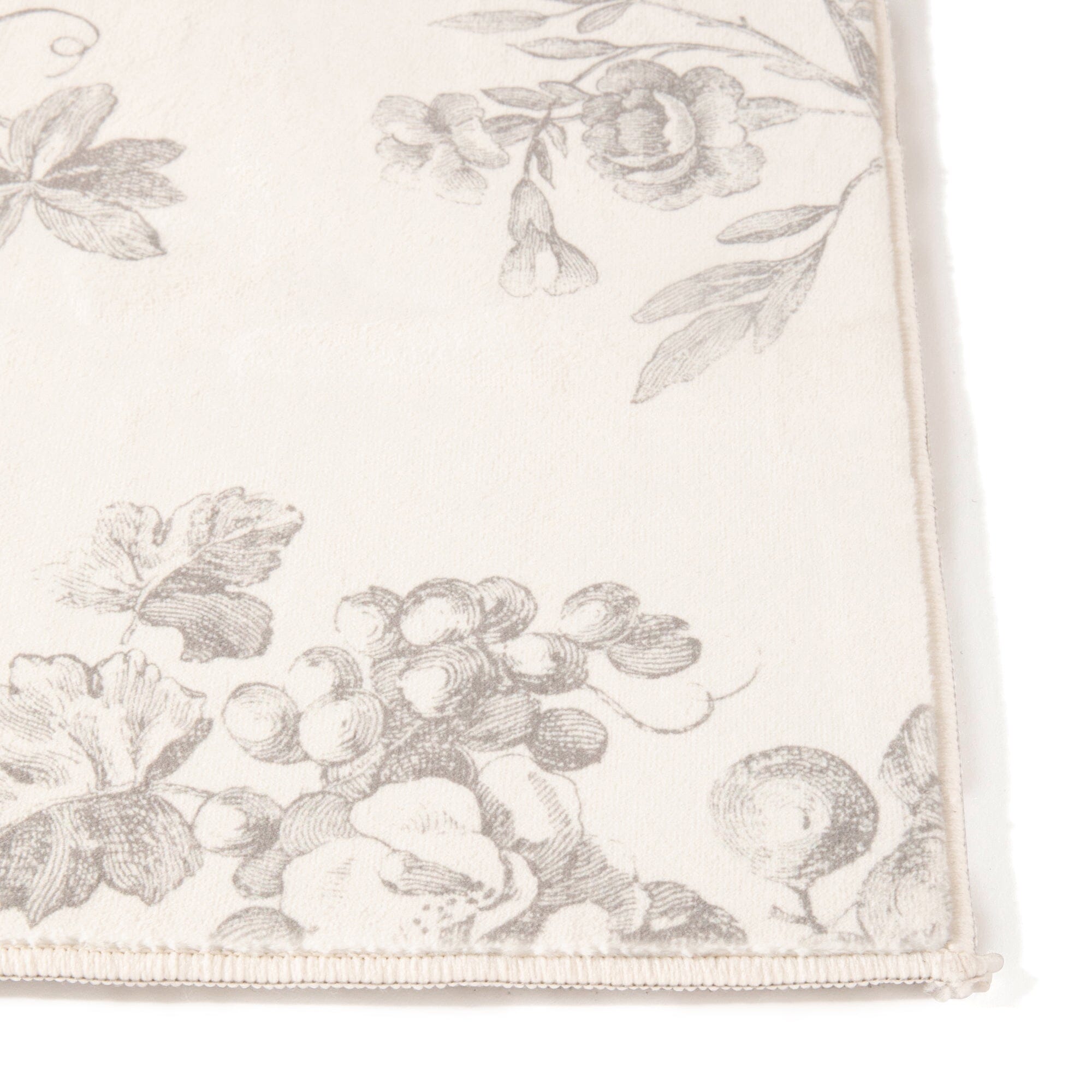 Classic Floral Print Area Rug 6.6x4.6 Feet Light Gray - Perfect for Living Room, Bedroom or Office Decor