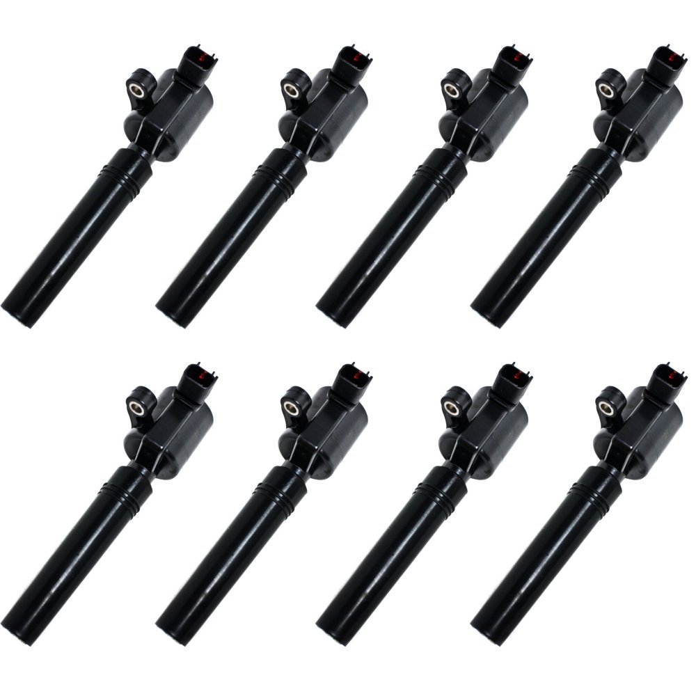 Evan Fischer 8-Piece Ignition Coil Set Compatible with 2002-2005 Ford Thunderbird & 2000-2006 Lincoln LS 3.9L V8 - High Performance Replacement Parts for Smoother Acceleration & Engine Efficiency - Perfect for DIY Mechanics & Auto Repair Shops