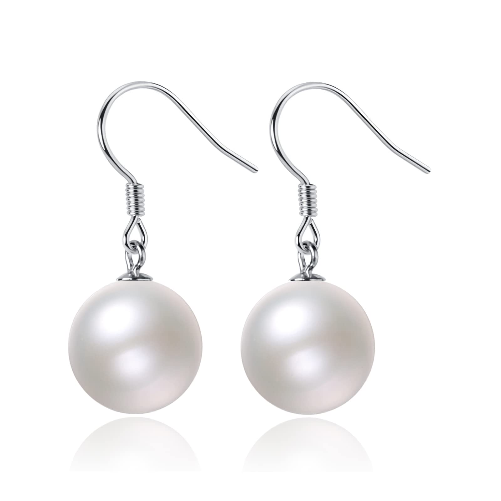 925 Sterling Silver Pearl Drop Dangle Earrings for Women & Girls - Elegant Pearl Earrings for Weddings, Parties & Special Occasions