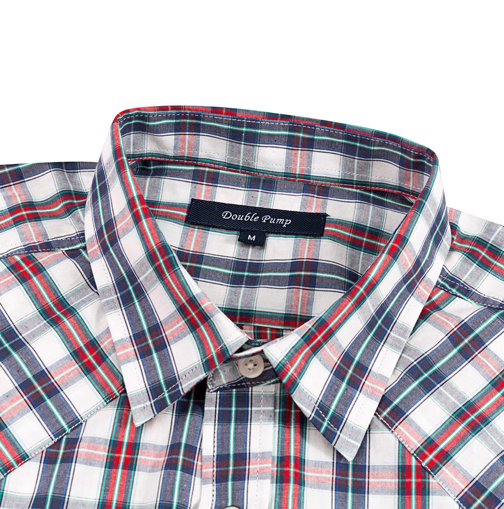 Men's Western Snap Button Plaid Long Sleeve Shirt - Regular Fit Casual Shirt for Cowboy Style, Ranch Work & Outdoor Adventures