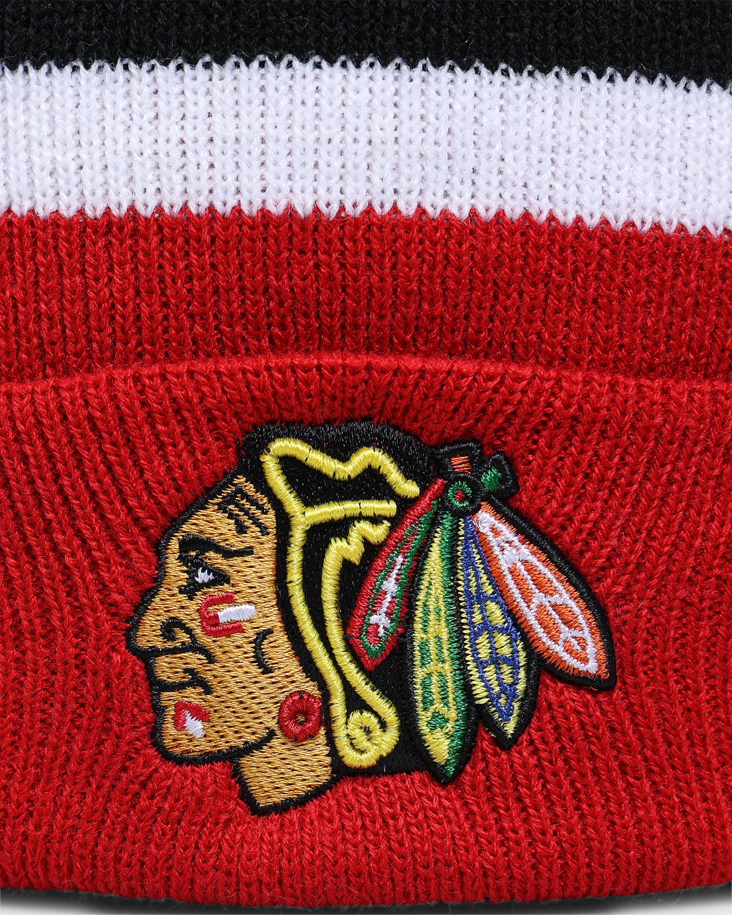 47 Brand Chicago Blackhawks Breakaway Cuff Knit Beanie - Red NHL Winter Hat for Men & Women - Perfect for Cold Weather, Sports Games, and Outdoor Activities