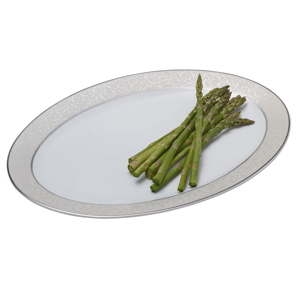 14 Inch Oval Parchment Platter - Elegant Serving Tray for Dinner Parties, Weddings & Holiday Entertaining