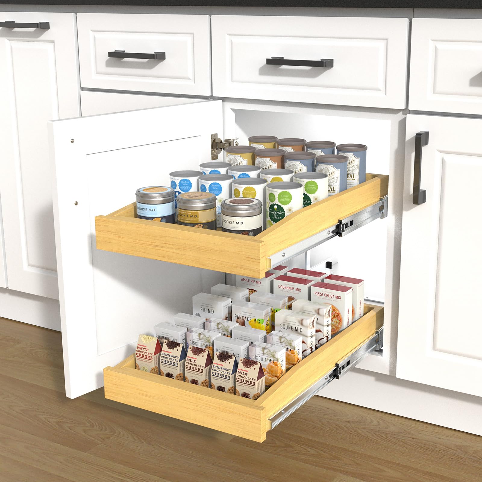 2 Tier Pull Out Cabinet Organizer - 14