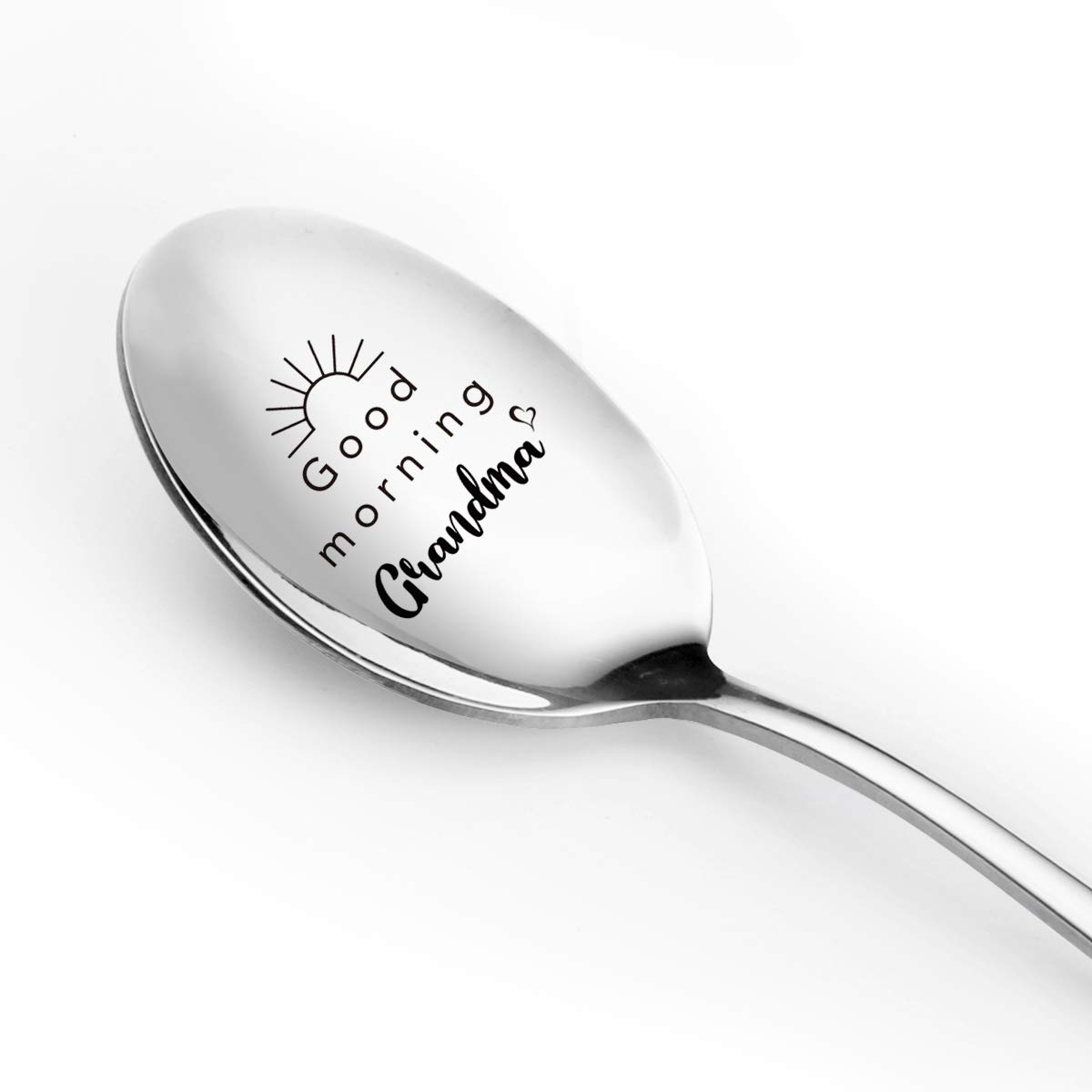 Funny Engraved Good Morning Grandma Spoon - Unique Tea & Coffee Spoon for Women - Perfect Gift for Grandma from Granddaughter or Grandson - Ideal for Mother's Day, Birthday & Christmas - Great for Morning Tea, Coffee Time & Special Occasions