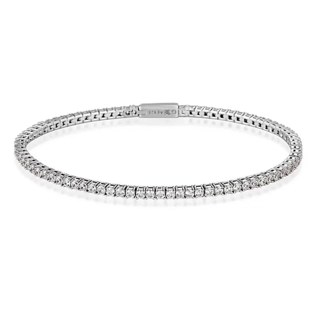 Georgini Sterling Silver Tennis Bracelet for Women - Elegant 925 Silver Chain Bracelet for Everyday Wear & Special Occasions