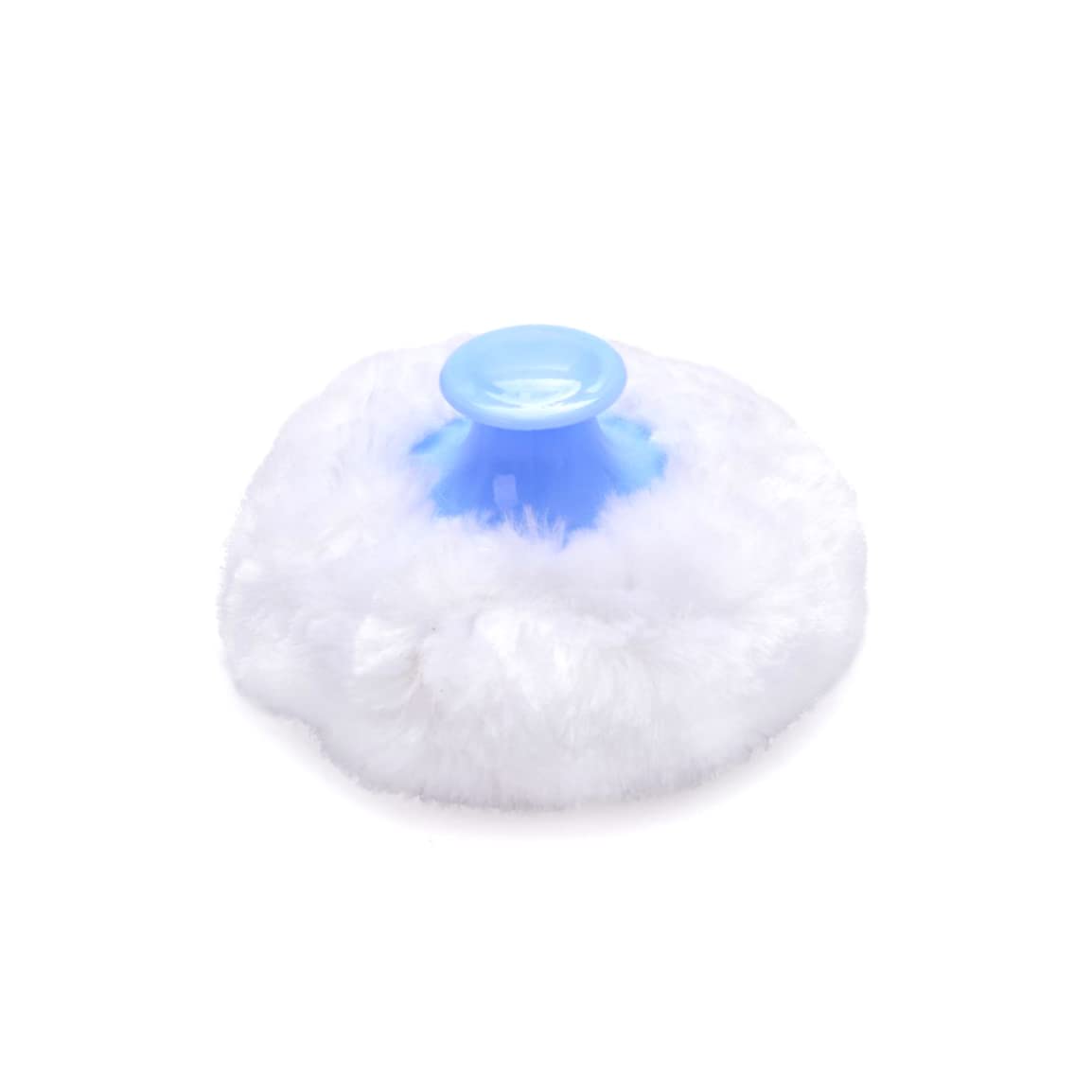 Portable Round Baby Powder Puff Sponge Box - Soft Cosmetic Face & Body Powder Puff Case Container (Blue) | Ideal for Makeup Application, Travel & Baby Care