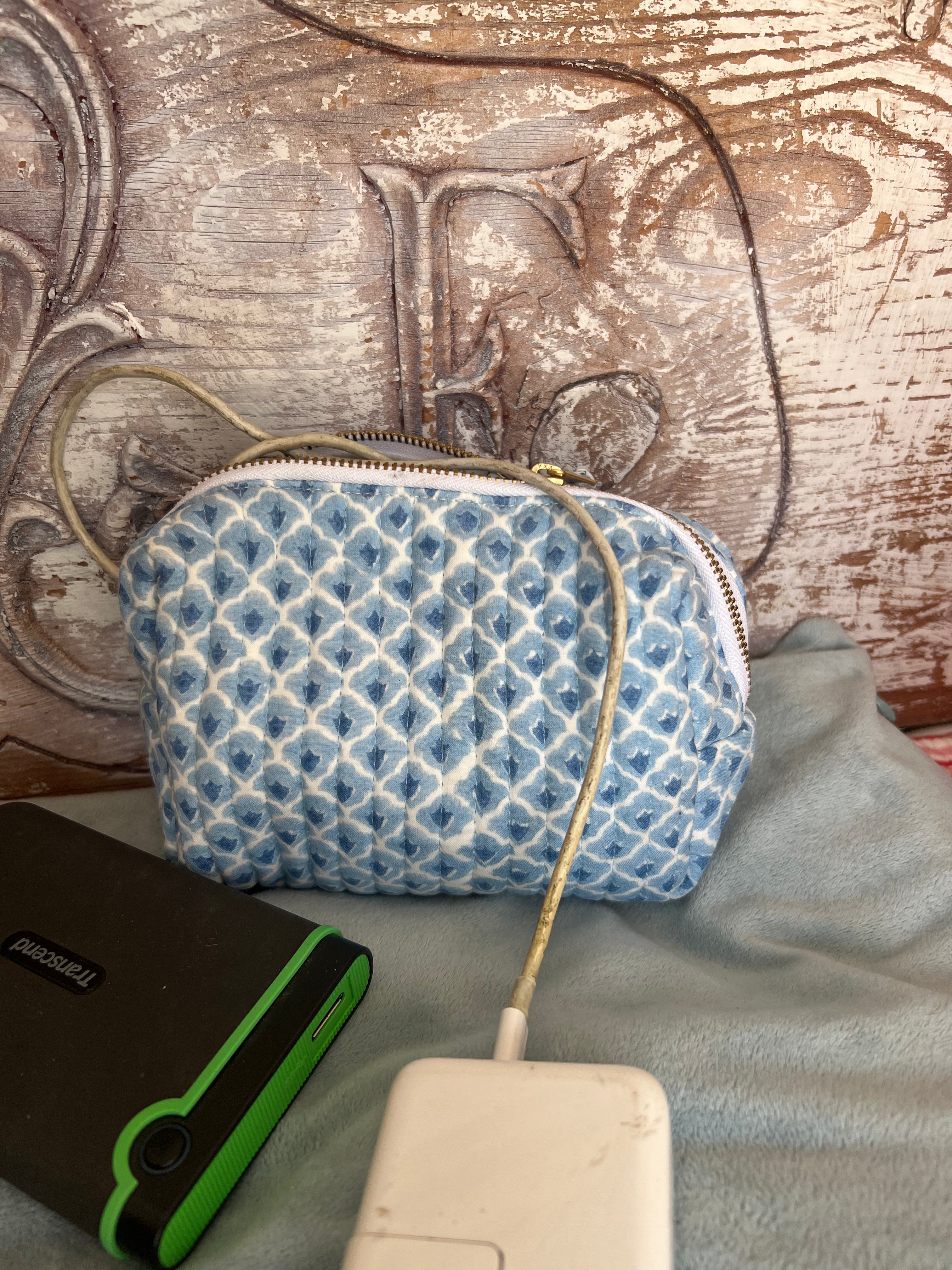 Mini Pouch Blue Haveli - Small Crossbody Bag for Women, Compact Wallet Phone Purse - Perfect for Travel, Shopping, and Everyday Essentials
