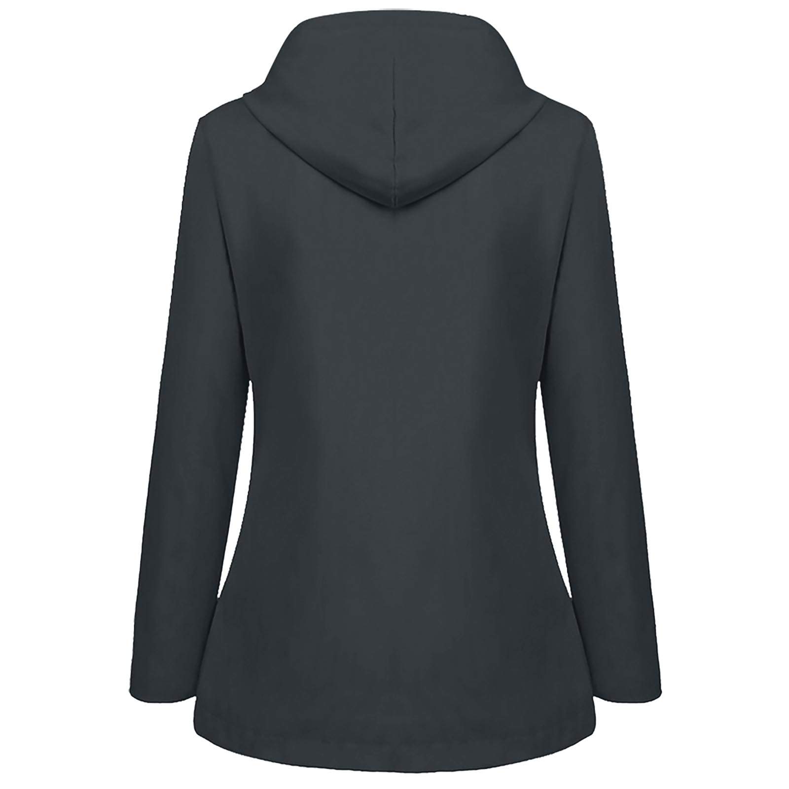 Women's Lightweight Waterproof Hooded Jacket - Windproof Raincoat with Zipper for Outdoor Sports, Hiking & Fall Weather Protection