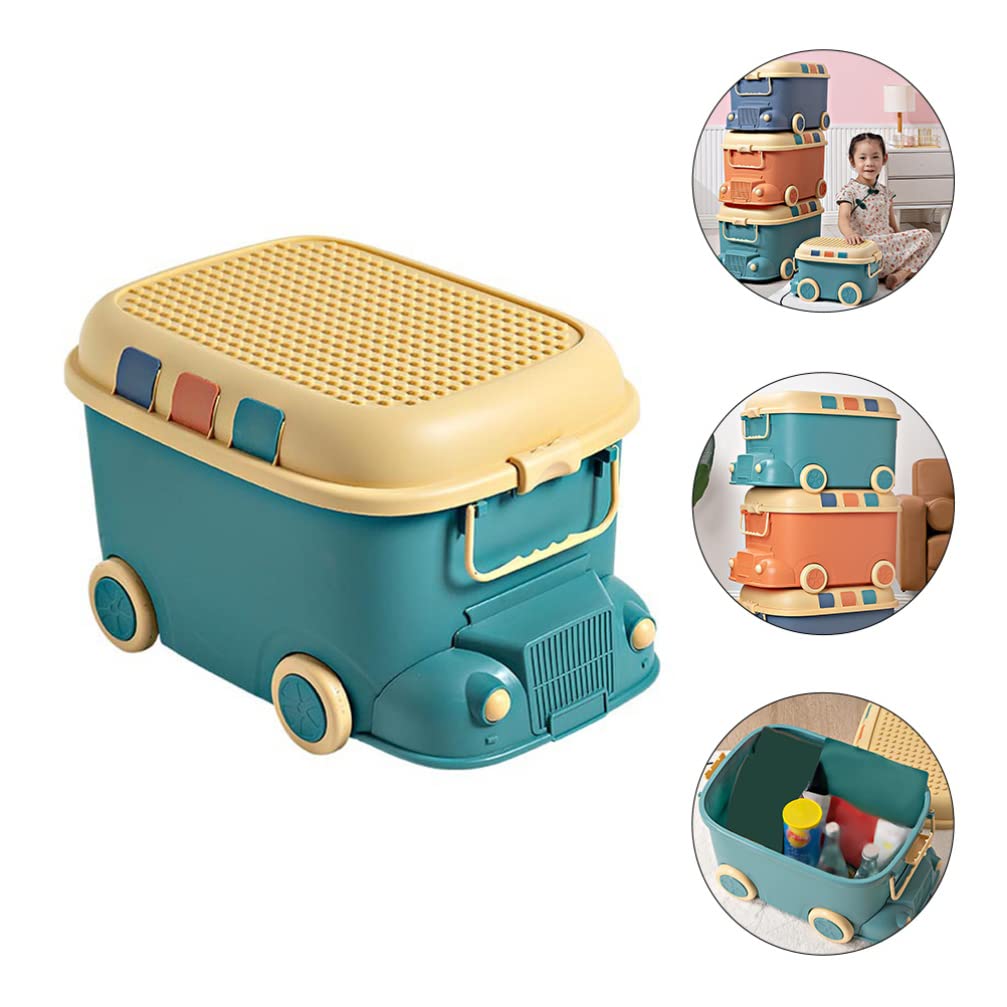 Small Train Storage Box - Durable PP Plastic Toy Organizer for Kids Nursery, Playroom & Household Use | Perfect for Toddler Train Sets & Toy Organization