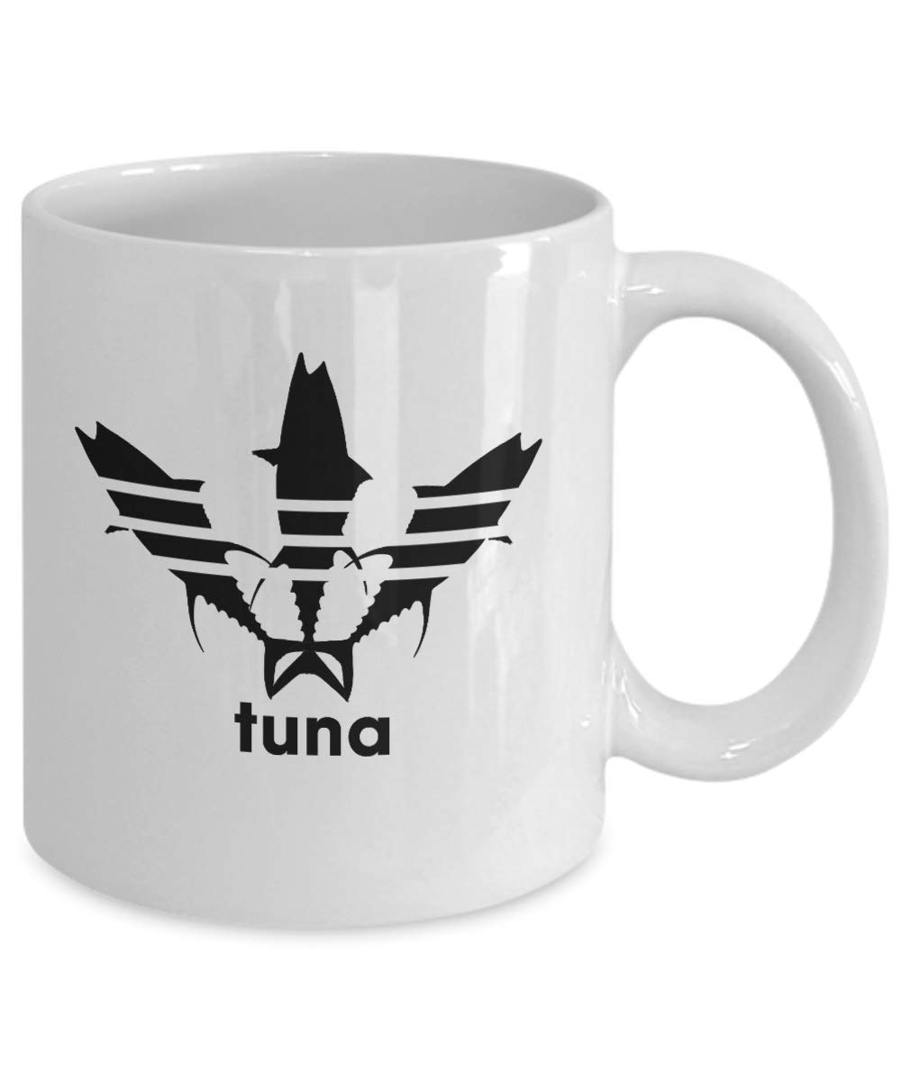 11oz White Coffee Mug for Tuna Fishing Fans - Funny Fisherman Fish Parody Design - Perfect Gift for Anglers & Fishing Enthusiasts