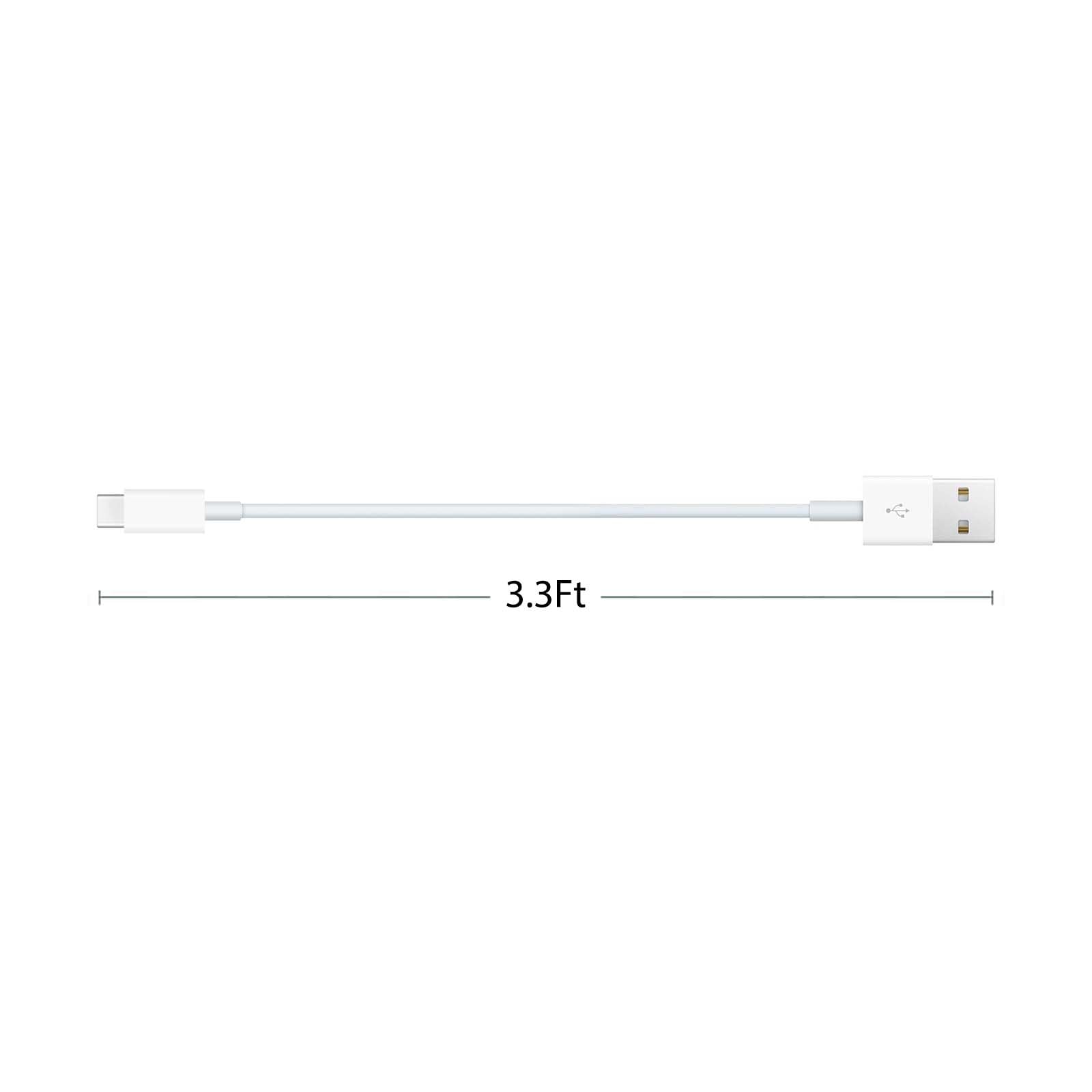 Fast Charging USB A to USB C Cable - Compatible with iPhone 16/15 Series, iPad Pro/Air (2022-2023) - 3ft Durable CarPlay Charging Cord for Home, Office & Car Use