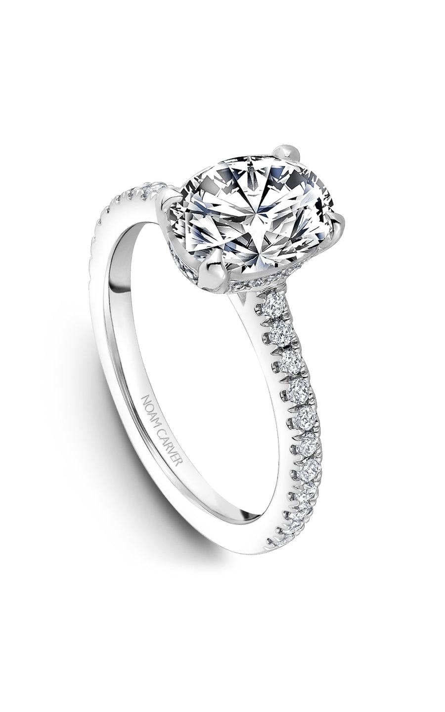 Noam Carver B502 02A Diamond Bridal Engagement Ring for Women - Perfect for Proposals, Weddings & Anniversary Gifts