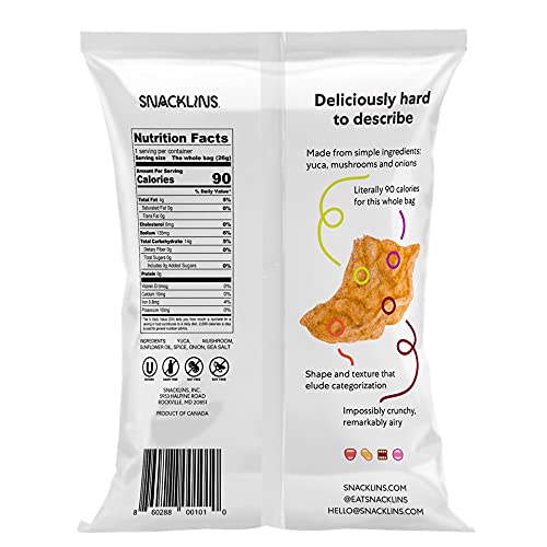 SNACKLINS Plant Based Vegan Crisps - Low Calorie, Gluten-Free, Non-GMO Healthy Snacks - Chesapeake Flavor, 0.9oz (Pack of 48) - Perfect for Keto Diet, Weight Loss & On-the-Go Crunchy Snacking
