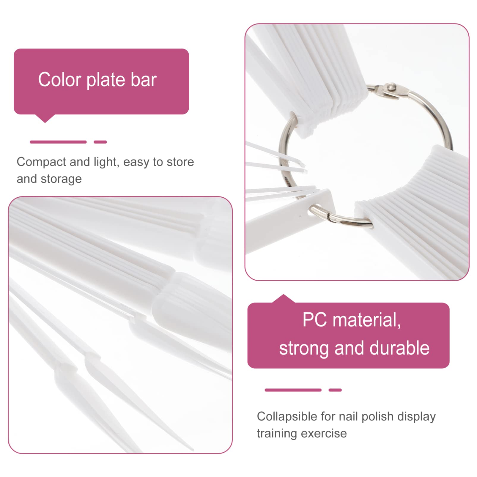 Minkissy 150pcs Nail Fan Color Card - Professional Nail Art Practice Kit for Salon & Home Use, Perfect for Nail Design Training and DIY Manicures