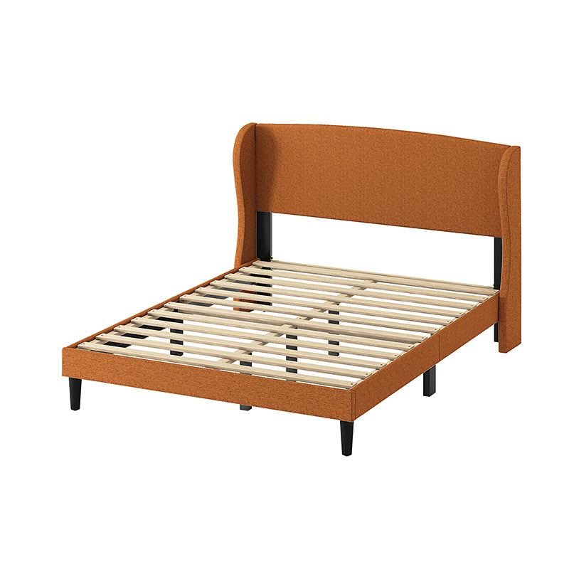 Baotist Upholstered Wingback Platform Bed Frame - Queen Size Modern Bedroom Furniture for Master Bedroom, Guest Room & Apartment