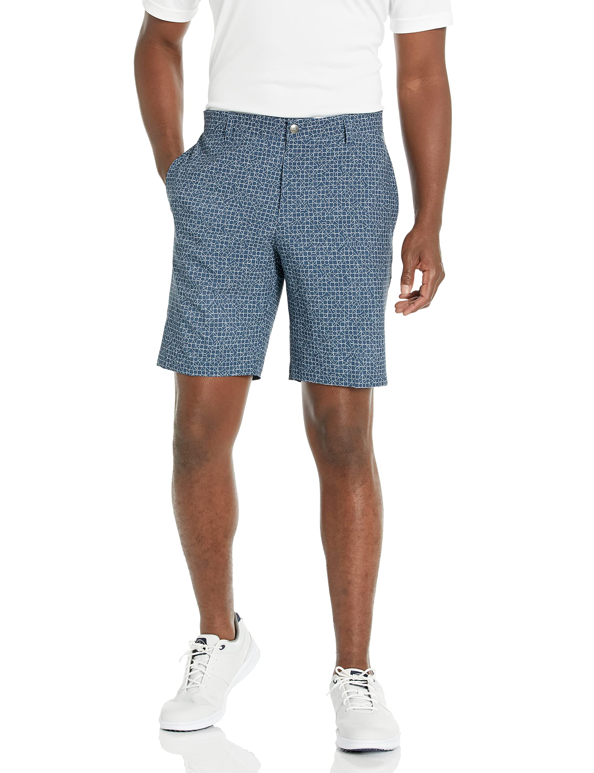 adidas Men's Abstract Print Golf Shorts - Lightweight, Moisture-Wicking & Stretchable for Comfort on the Golf Course | Perfect for Summer, Casual Wear & Outdoor Sports