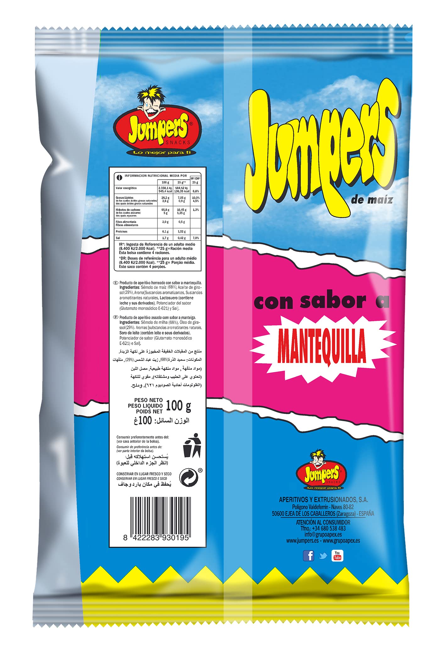 Estrellas Corn Snacks with Butter Flavor (100g) - Perfect for Parties, Movie Nights & On-the-Go Snacking