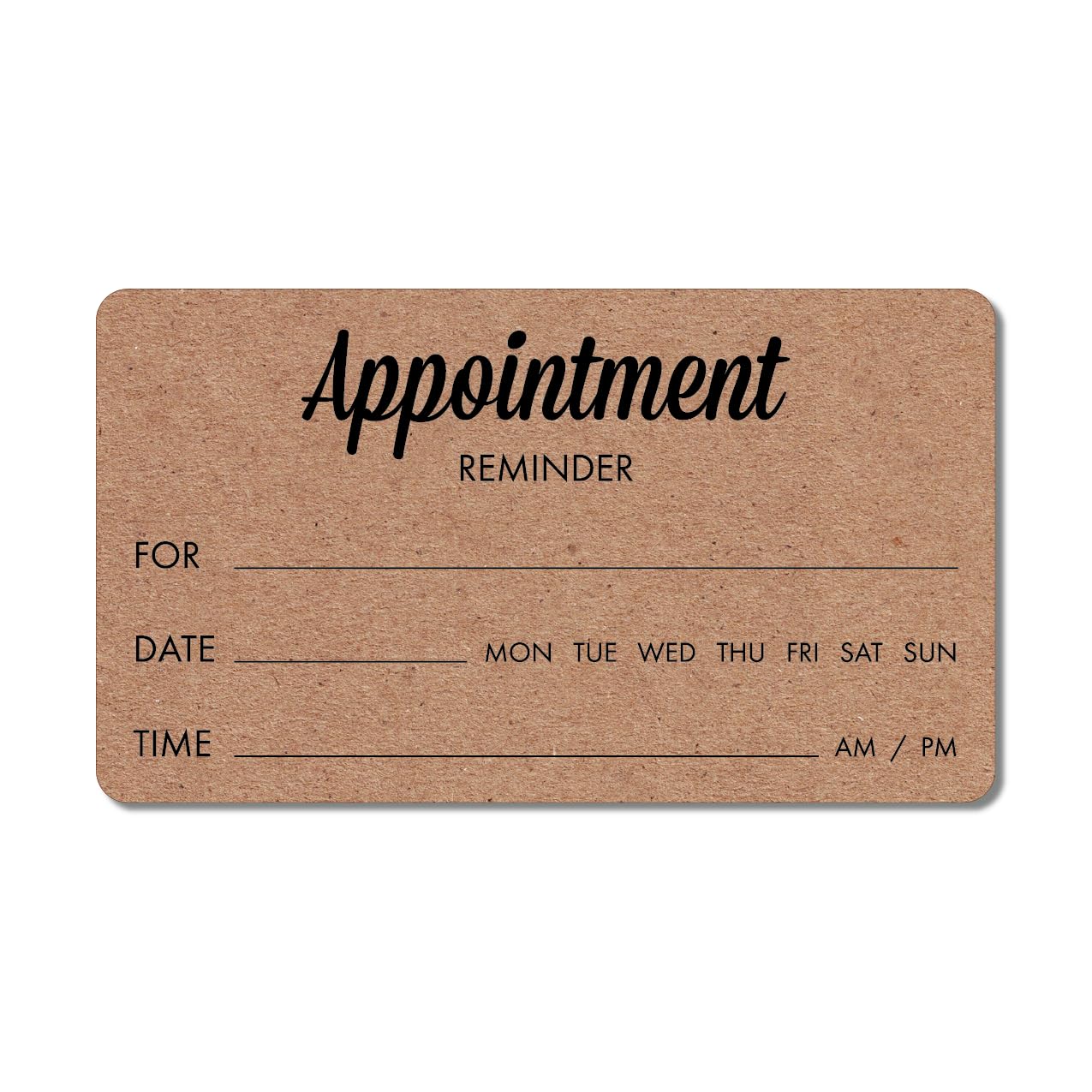 200-Pack Kraft Appointment Reminder Cards | Salon Essentials for Hair Stylists, Cosmetologists & Massage Therapists | Business Appointment Cards for Cleaning Services & Beauty Professionals | Perfect for Client Scheduling & Follow-ups