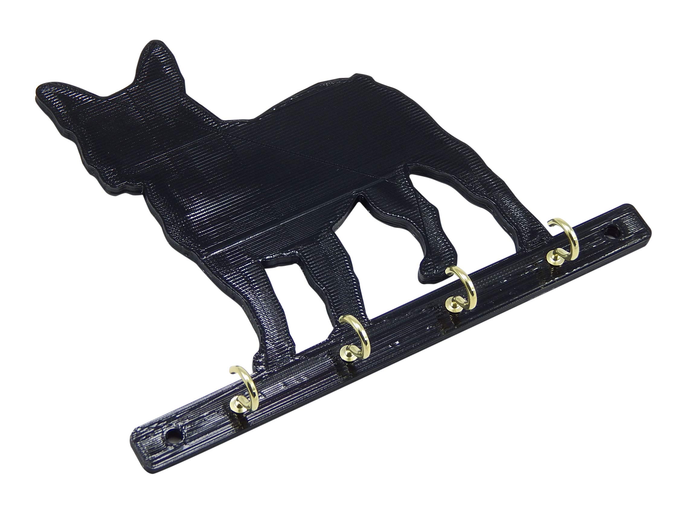 French Bulldog Leash & Key Holder Wall Hooks - Durable Dog Leash Organizer with 3 Hooks for Leashes, Keys & Accessories - Perfect for Entryway, Mudroom & Pet Lovers Home Decor