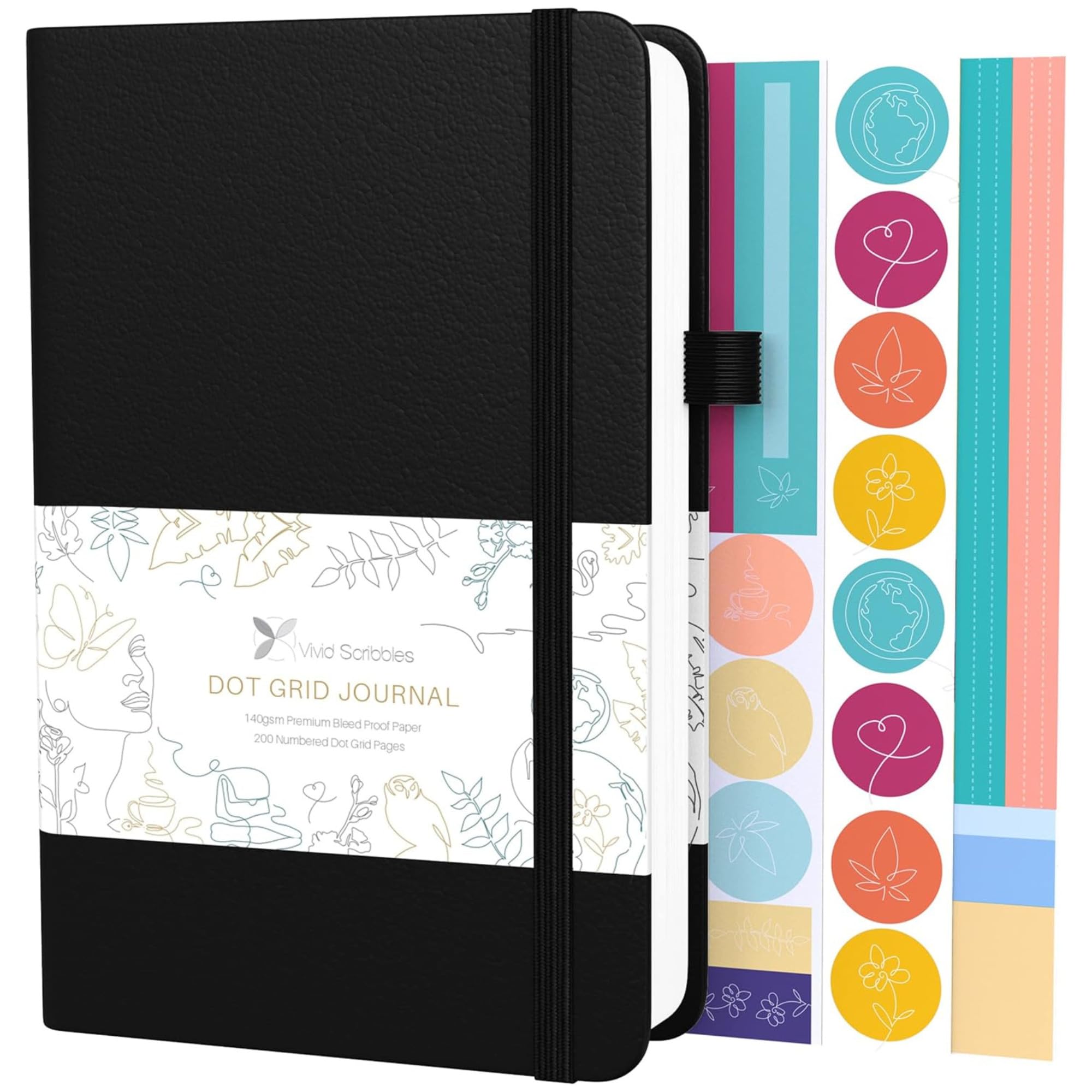 Premium A5 Bullet Dotted Journal - 140 GSM Dot Grid Notebook with 200 Numbered Pages & Lay-Flat Binding for Bullet Journaling, Creative Planning, Note Taking - Perfect for Students, Professionals & Personal Organization