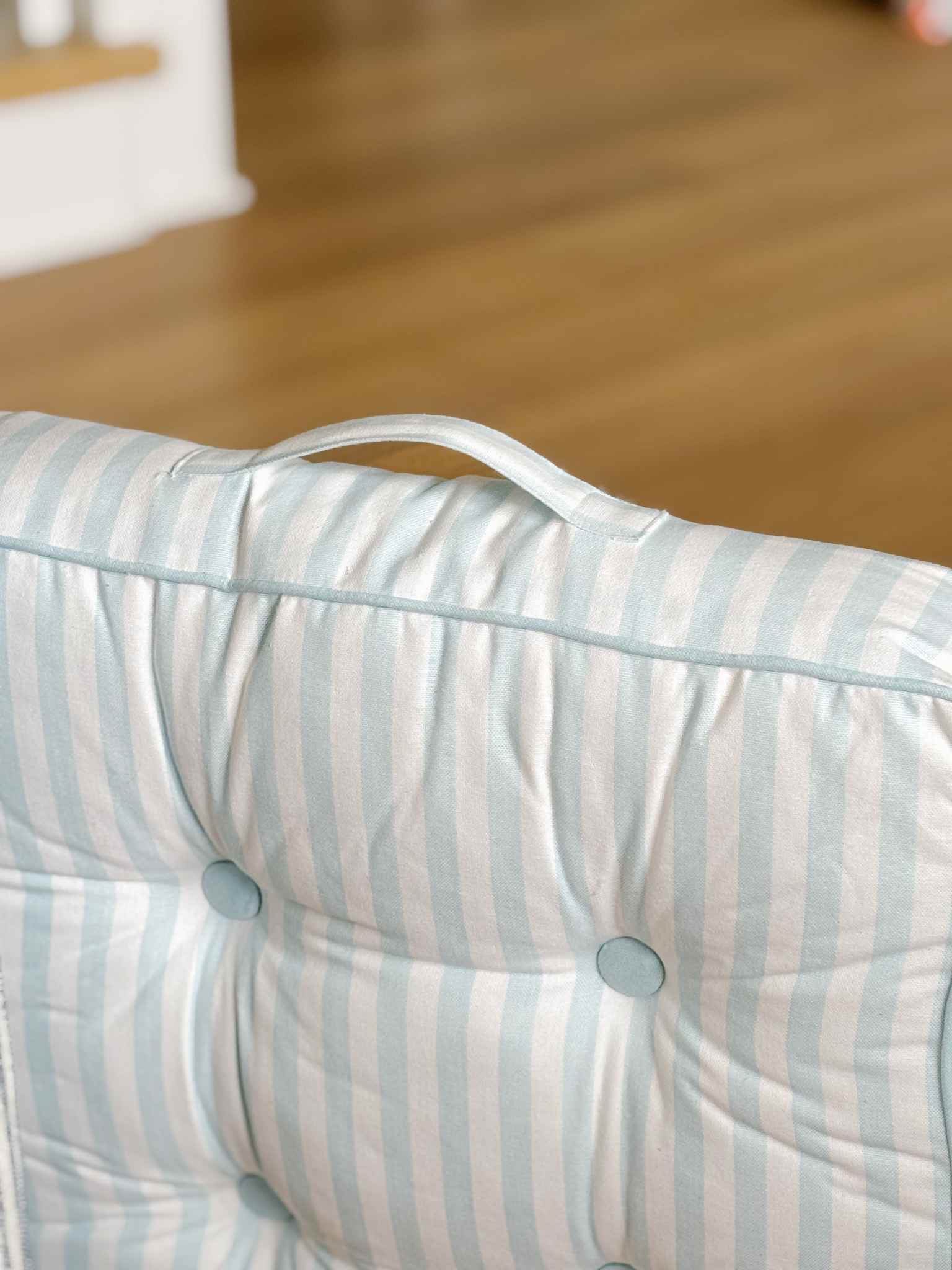 Kids Prayer Kneeler - Sky Blue Stripe Design for Comfortable Worship | Perfect for Church, Home & Sunday School Devotions
