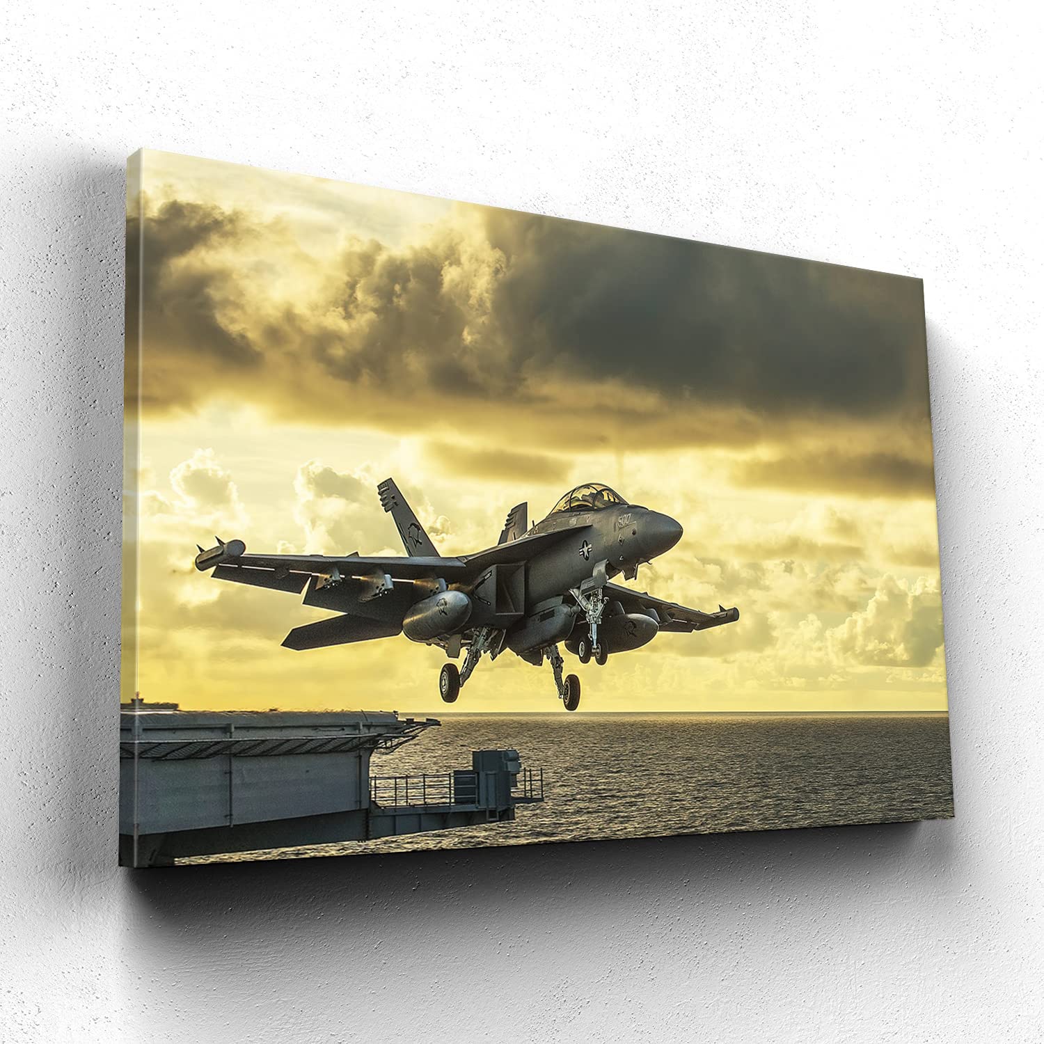 F/A-18 Strike Fighter Metal Wall Art - Military Aviation Decor for Home, Office, Living Room & Bedroom - Perfect for Man Cave, Pilot Gifts & Military Themed Rooms