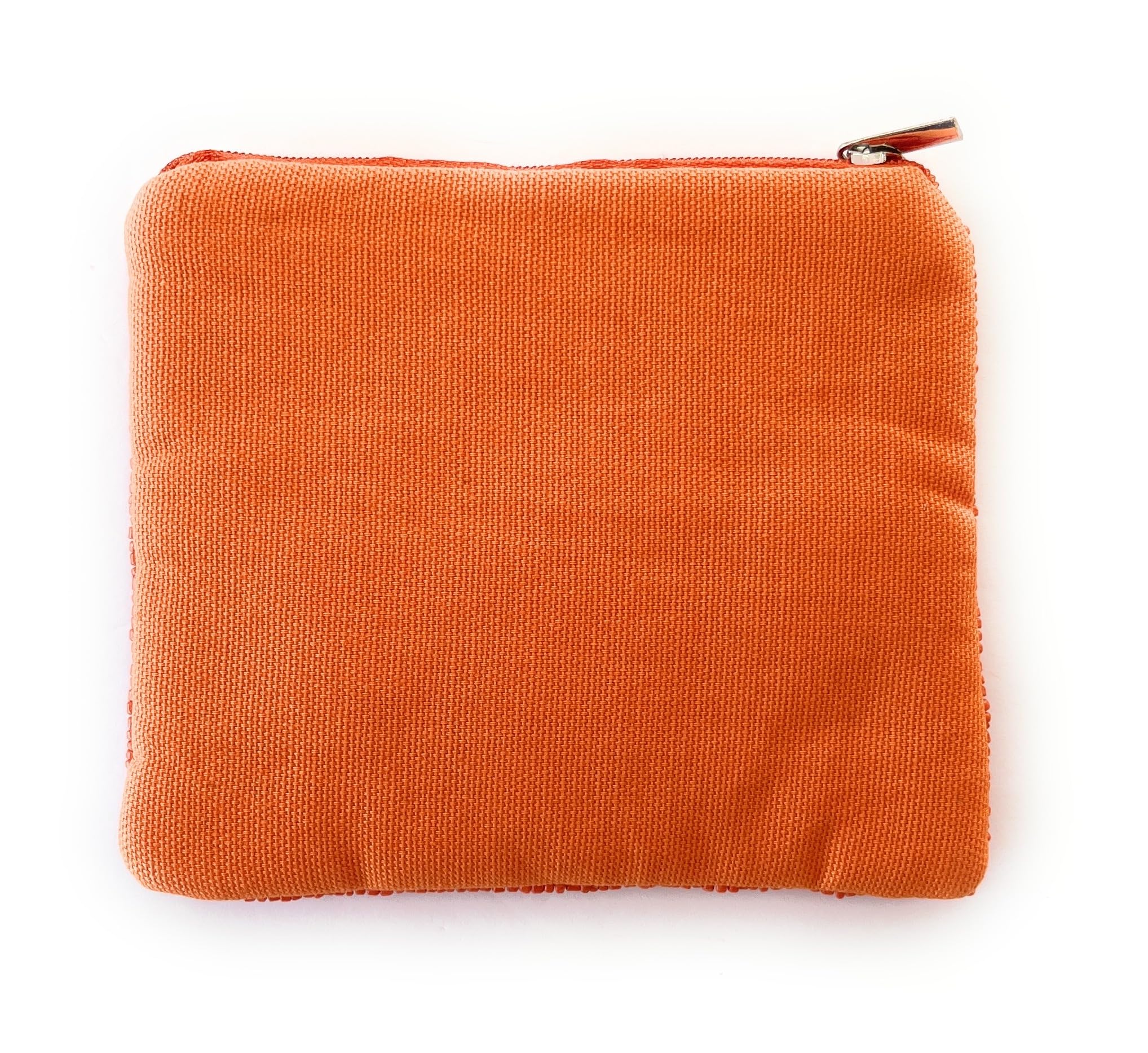 Beaded Coin Pouch Purse - Orange & Blue Small Wallet for Change, Cash & Gift Cards | Perfect for Birthday Gifts, Travel Accessories & Everyday Use