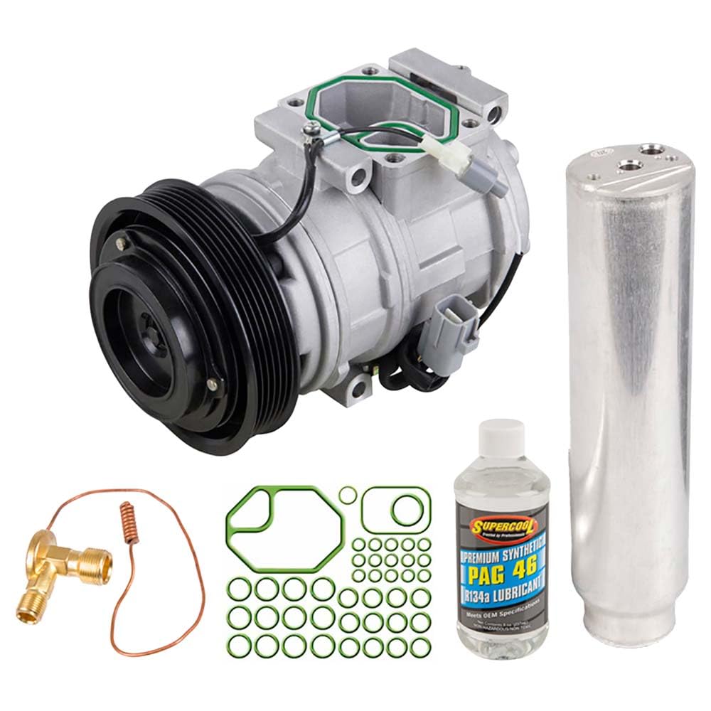 New AC Compressor & A/C Kit for Toyota Sienna 1998-2003 - Includes Drier, Expansion Valve, Oil & O-Rings - BuyAutoParts 60-80269RK - Perfect for AC System Repair & Replacement