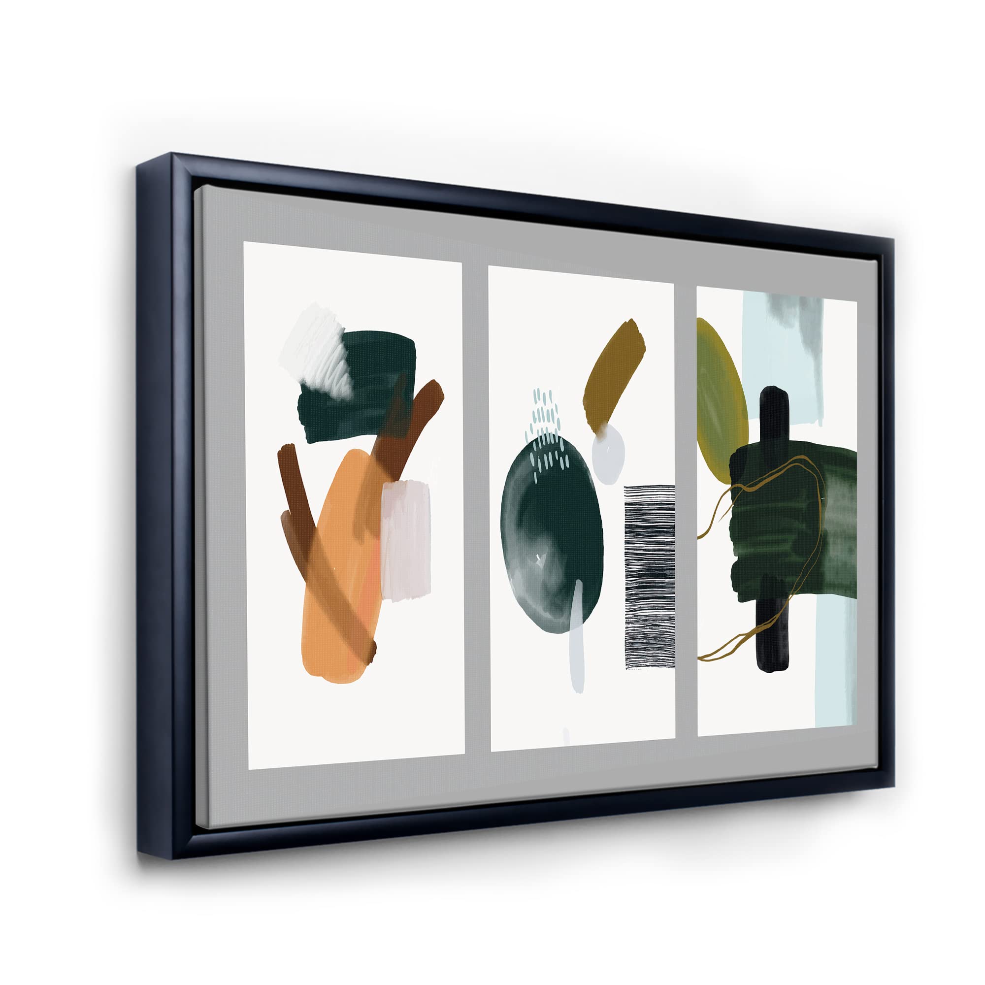 Minimalist Organic Shapes IV - Modern Framed Canvas Wall Art Print for Living Room, Bedroom & Office Decor