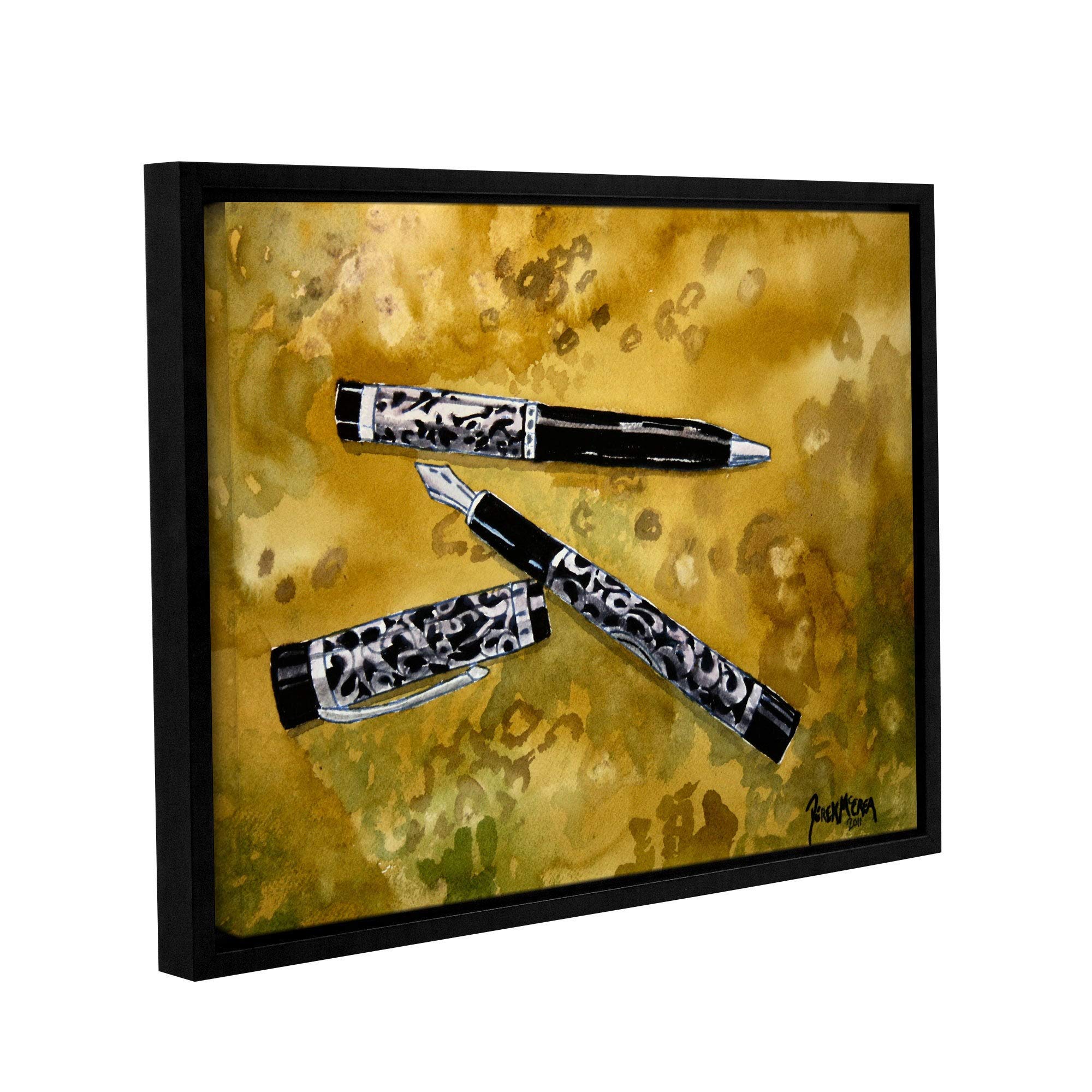 Derek McCrea 'Pens Still Life' Framed Canvas Art Print 24x32 - Modern Office Decor & Home Wall Art for Living Room, Bedroom or Study