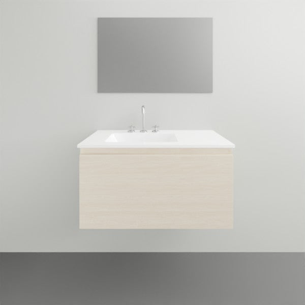 ADP Glacier Lite All Drawer Slim Vanity with Ceramic Top - Modern Bathroom Vanity Set with Storage Drawers & White Ceramic Countertop - Perfect for Small Bathrooms, Powder Rooms & Guest Baths