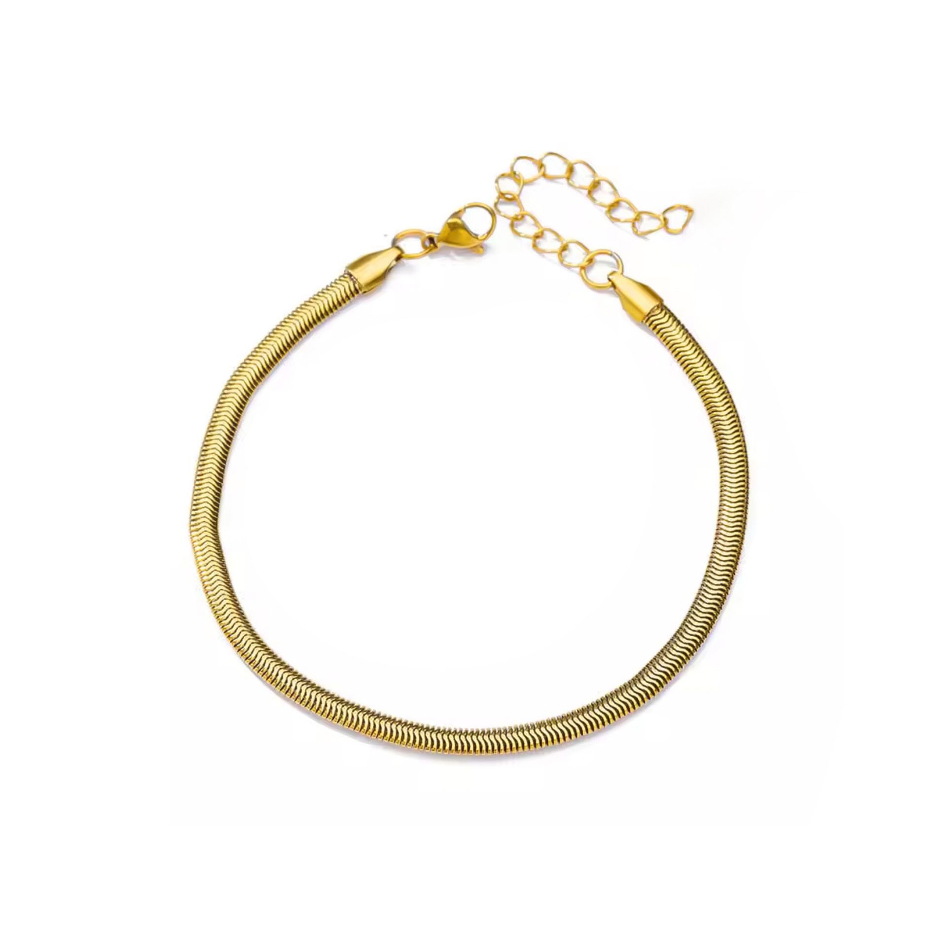 18K Gold Plated Snake Chain Bracelet for Women - Elegant Dainty Adjustable Jewelry Gift for Birthday, Anniversary & Valentine's Day - Perfect for Daily Wear, Parties & Special Occasions
