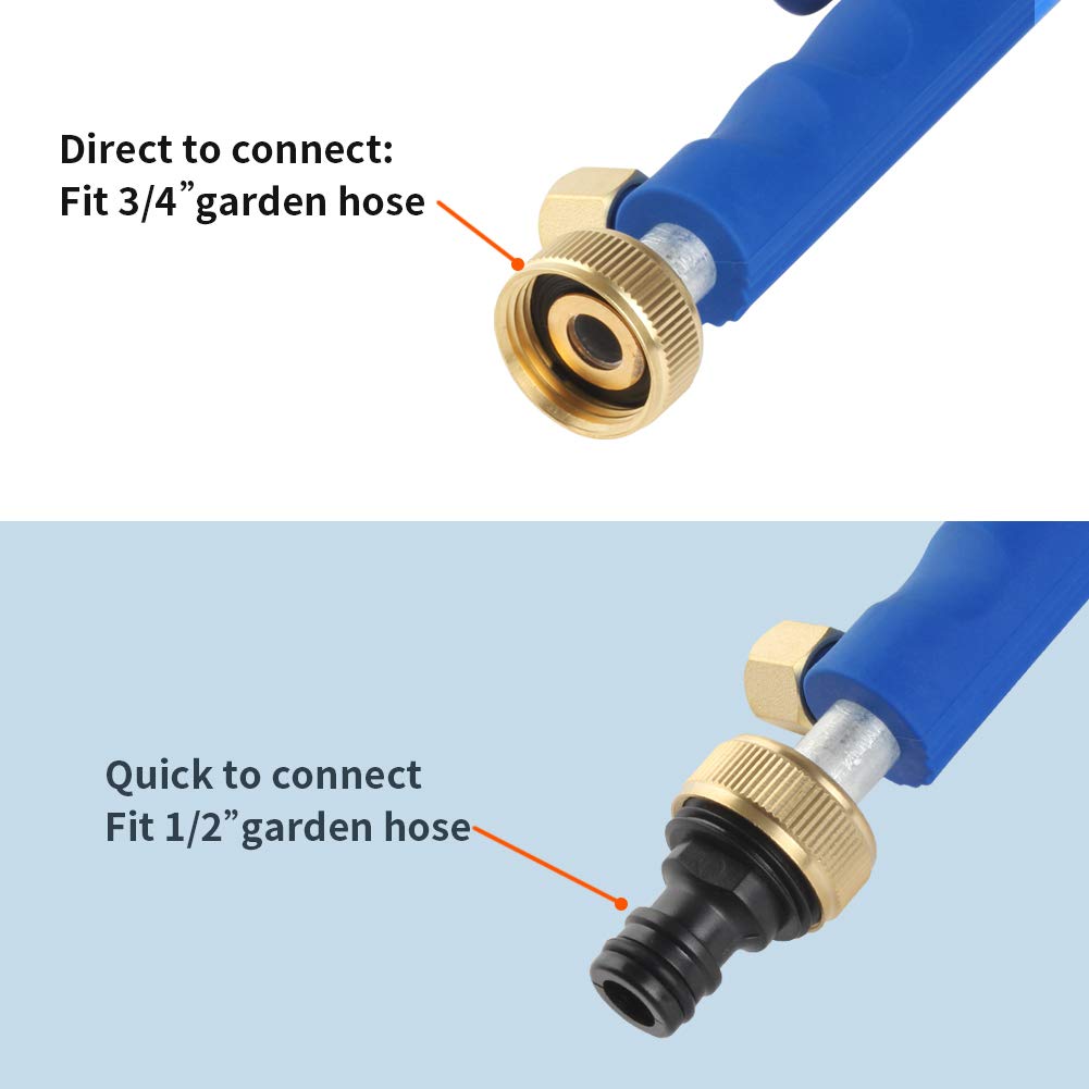 Hydro Jet High Pressure Power Washer Nozzle - Heavy Duty Pressure Washer Gun with Garden Hose Connector for Car, Window & Outdoor Cleaning (Jet + Fan Spray Modes) | Perfect for Driveway, Patio, Deck & Vehicle Washing