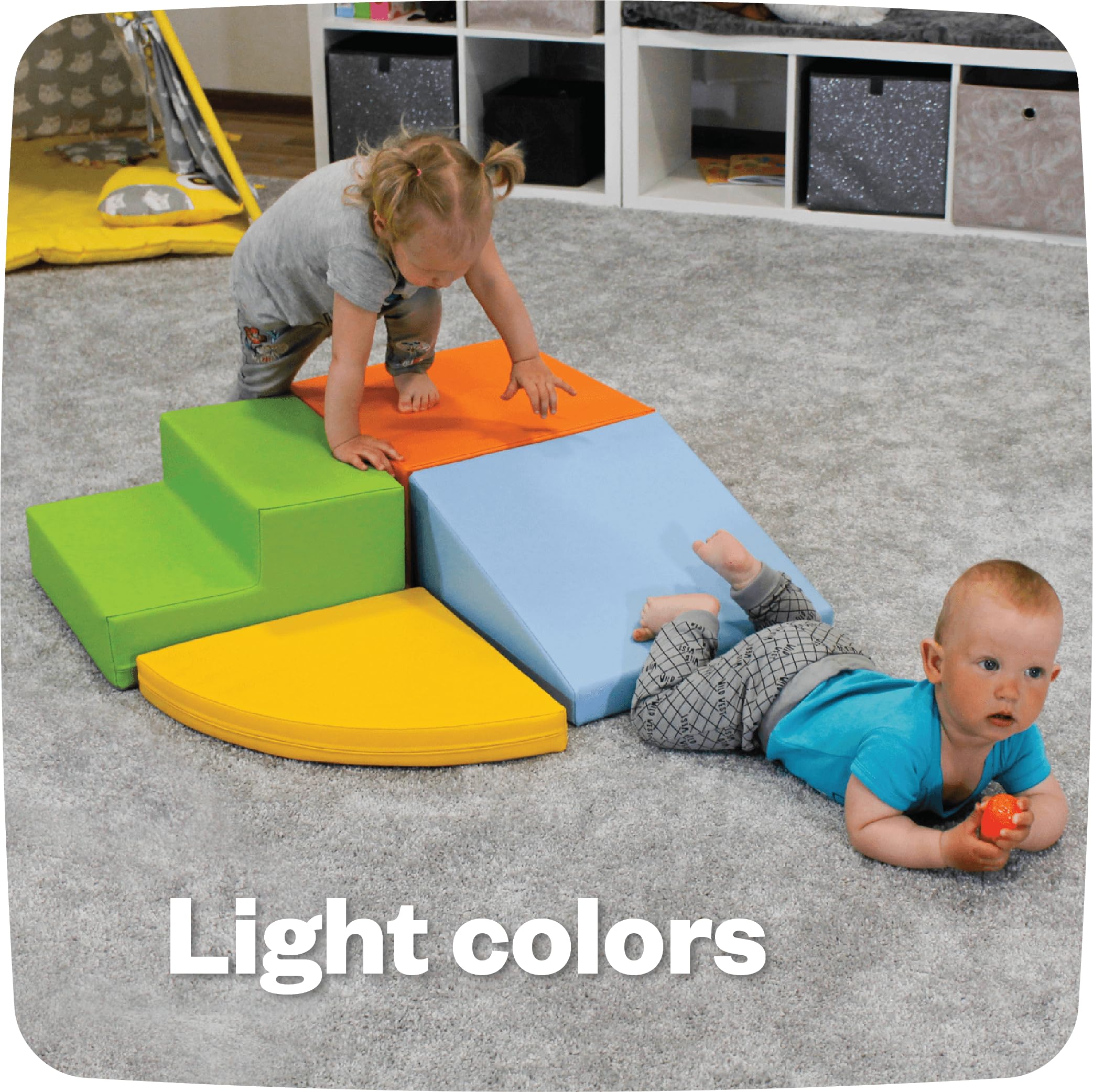 IGLU Soft Play Corner Crawler - 4-in-1 Foam Climbing Blocks for Babies & Toddlers with Anti-Slip Base - Safe Indoor Play Equipment for Crawling, Learning & Exploration - Perfect for Nursery, Playroom & Daycare Centers
